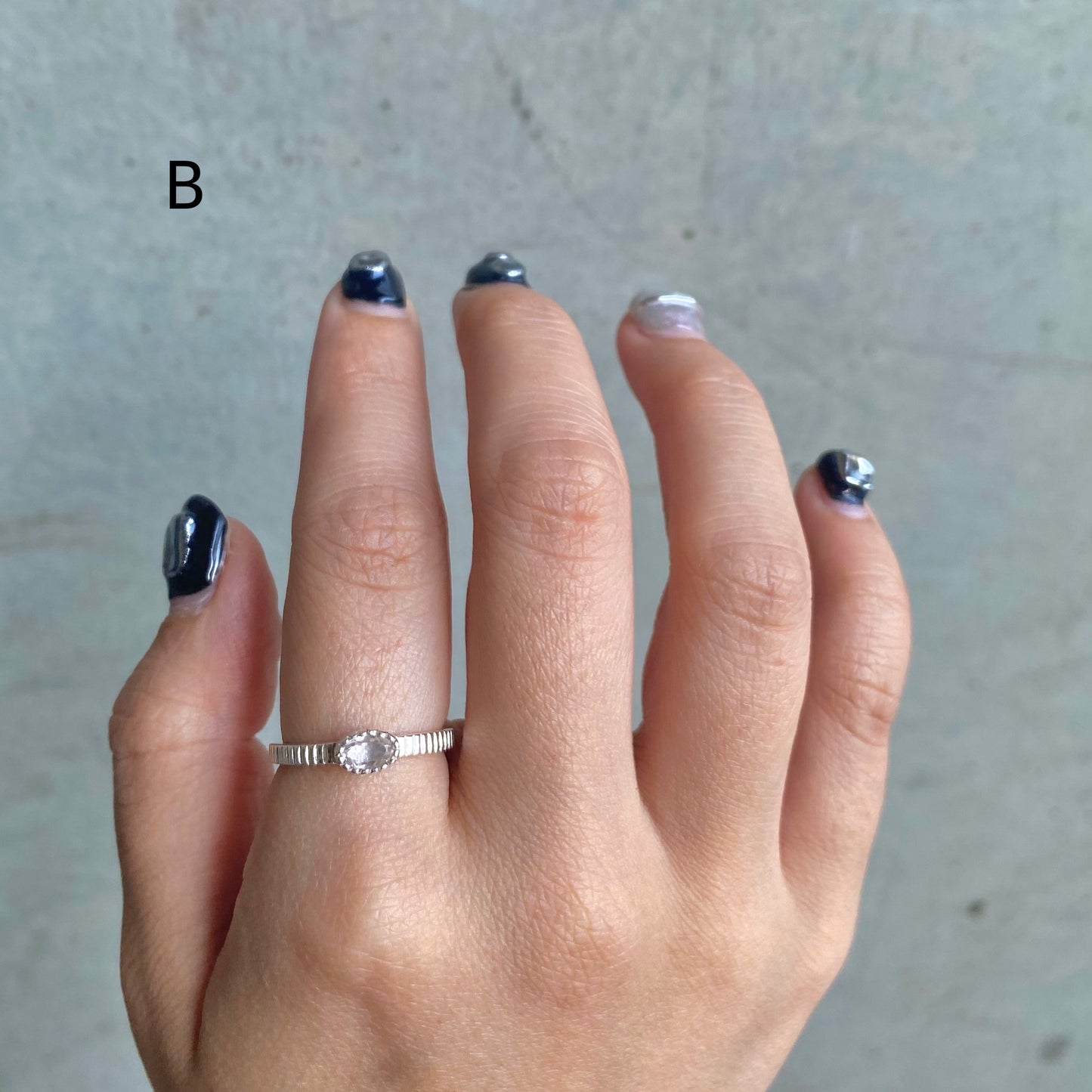 Silver925 petit ring〈pink〉