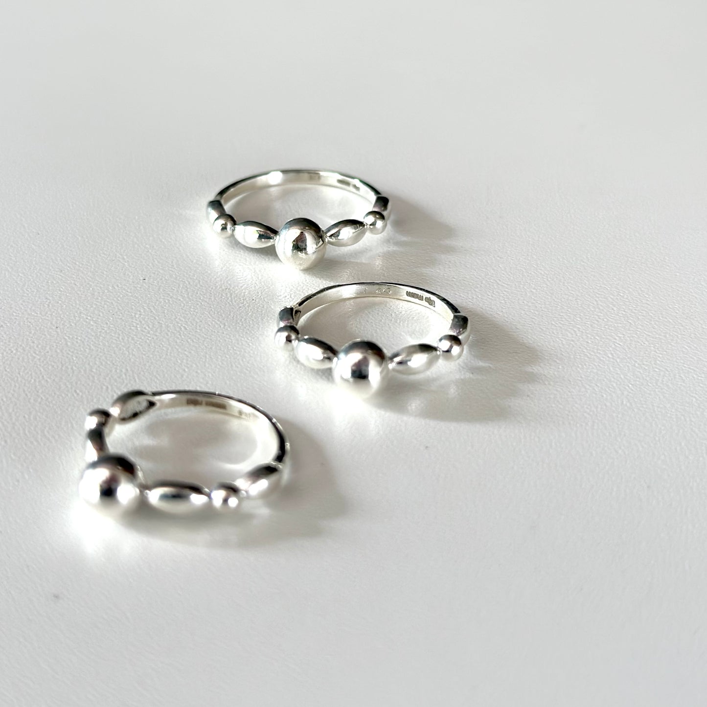 Silver925 ball plain ring 2