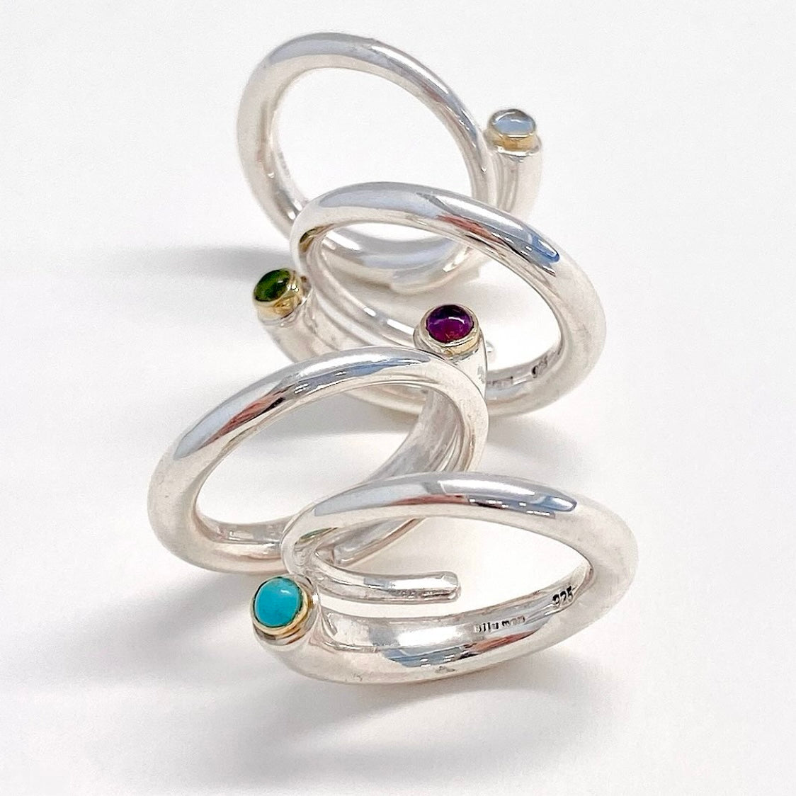 Silver925 × Brass design ring 1
