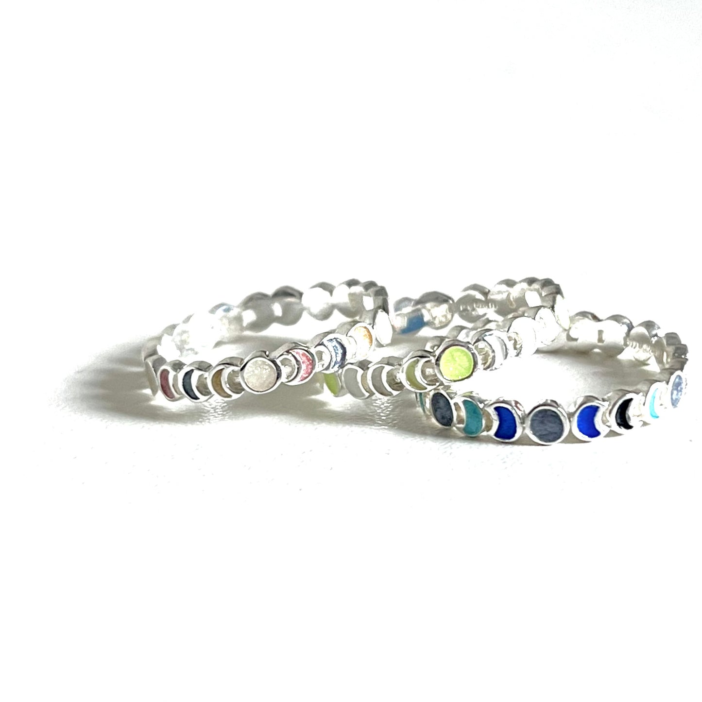 Moon enamel ring