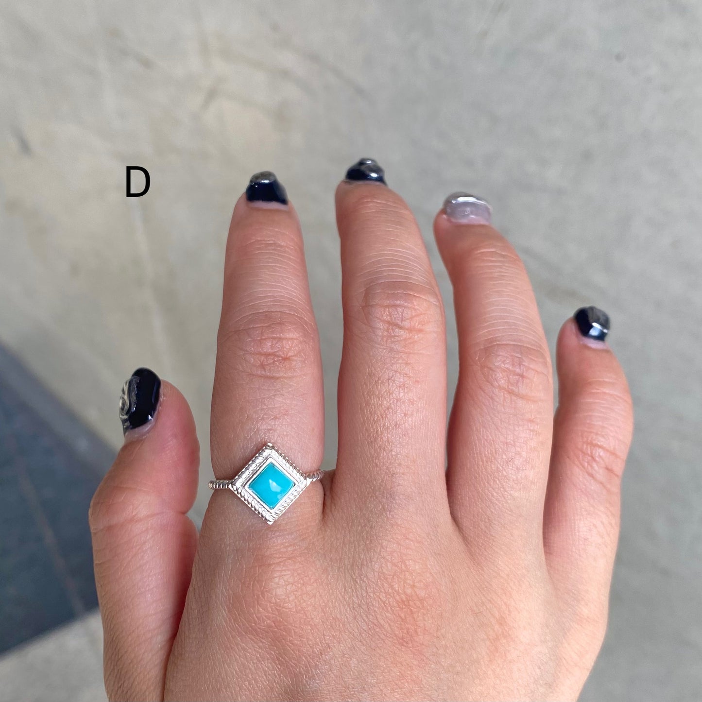 Silver925 petit ring〈blue〉