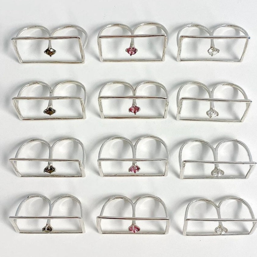 Silver925 2finger ring