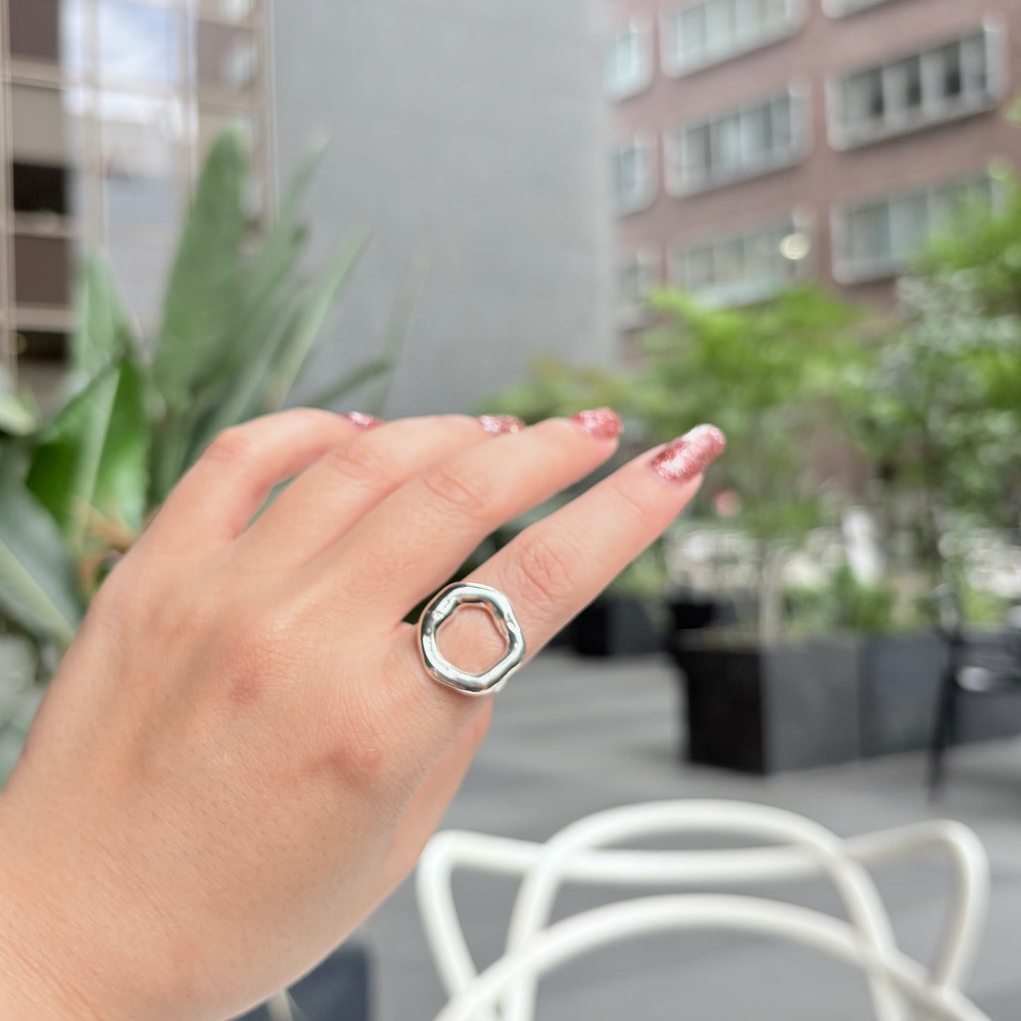 Silver925 plain ring 62