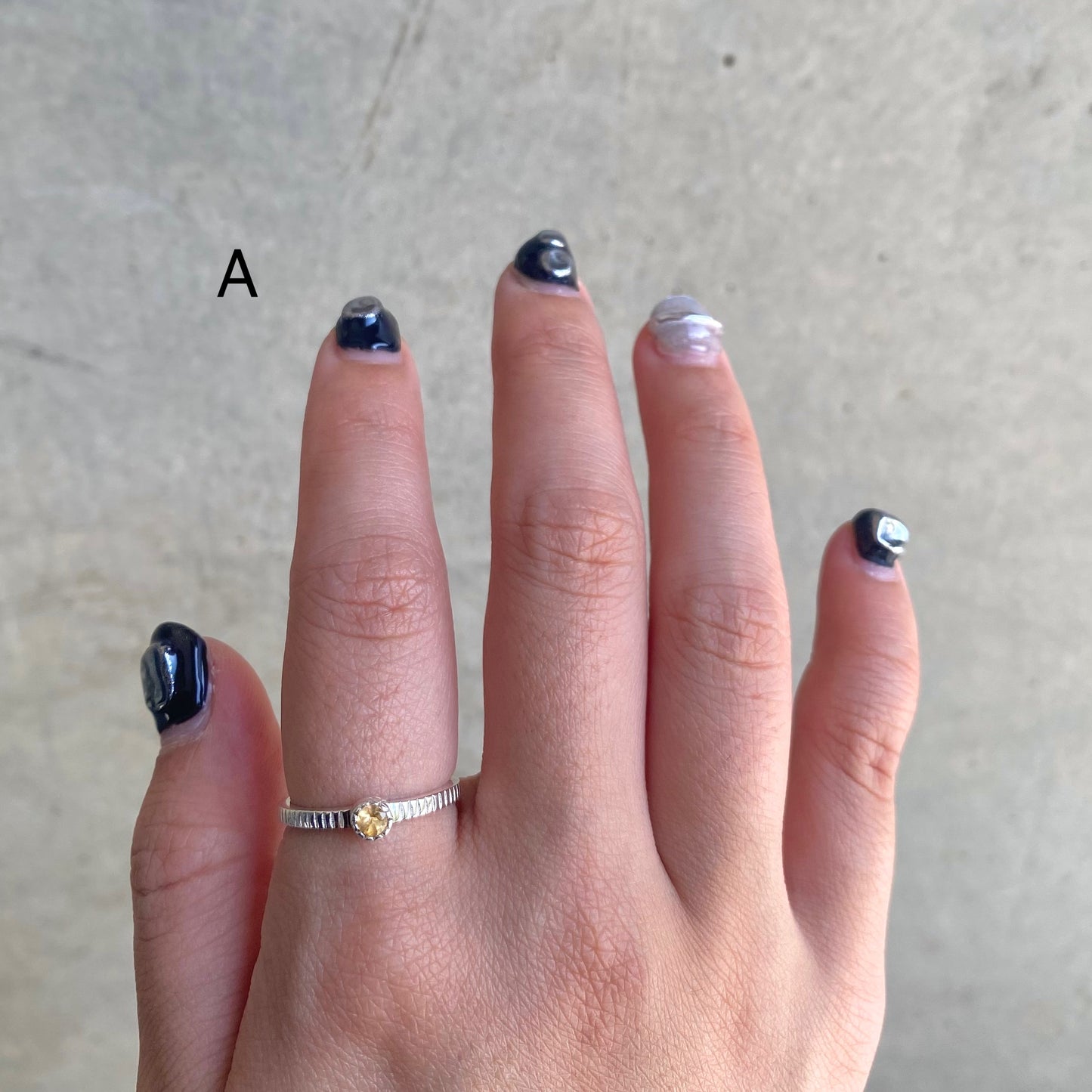 Silver925 petit ring〈yellow〉