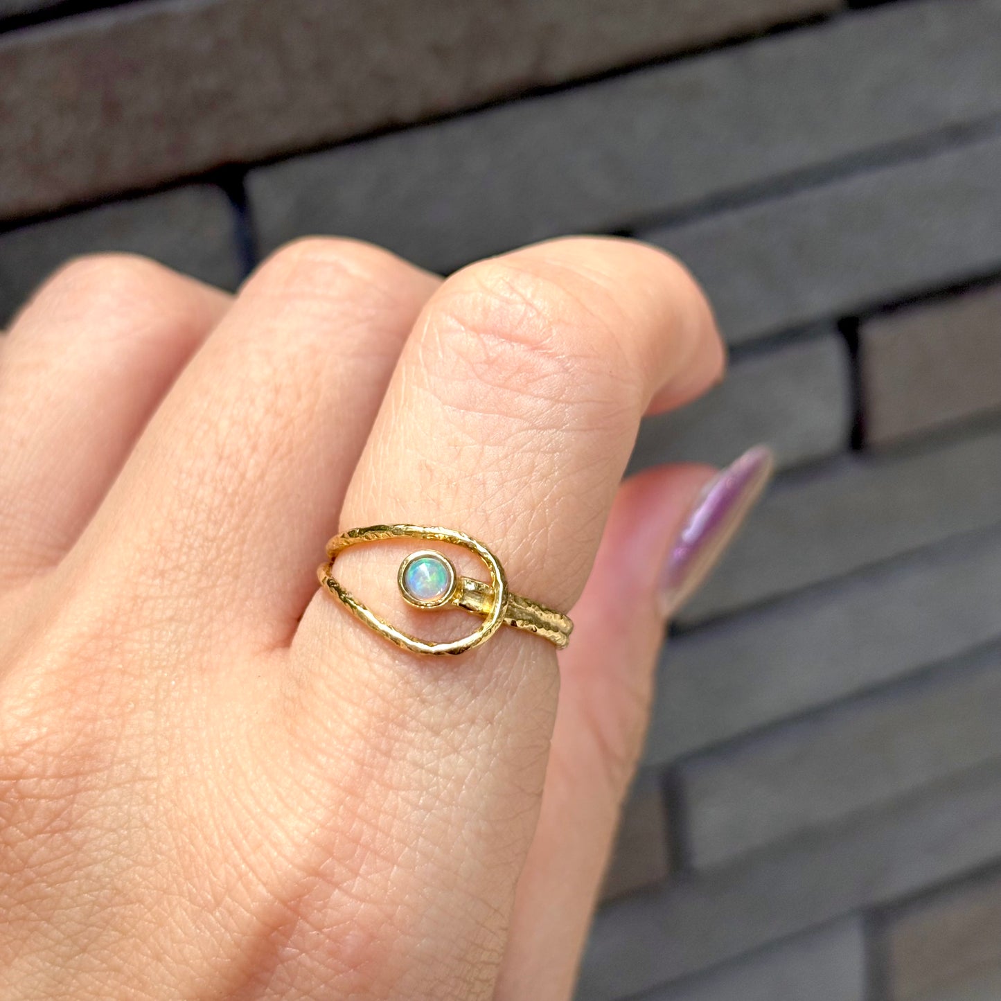 Brass design ring 7