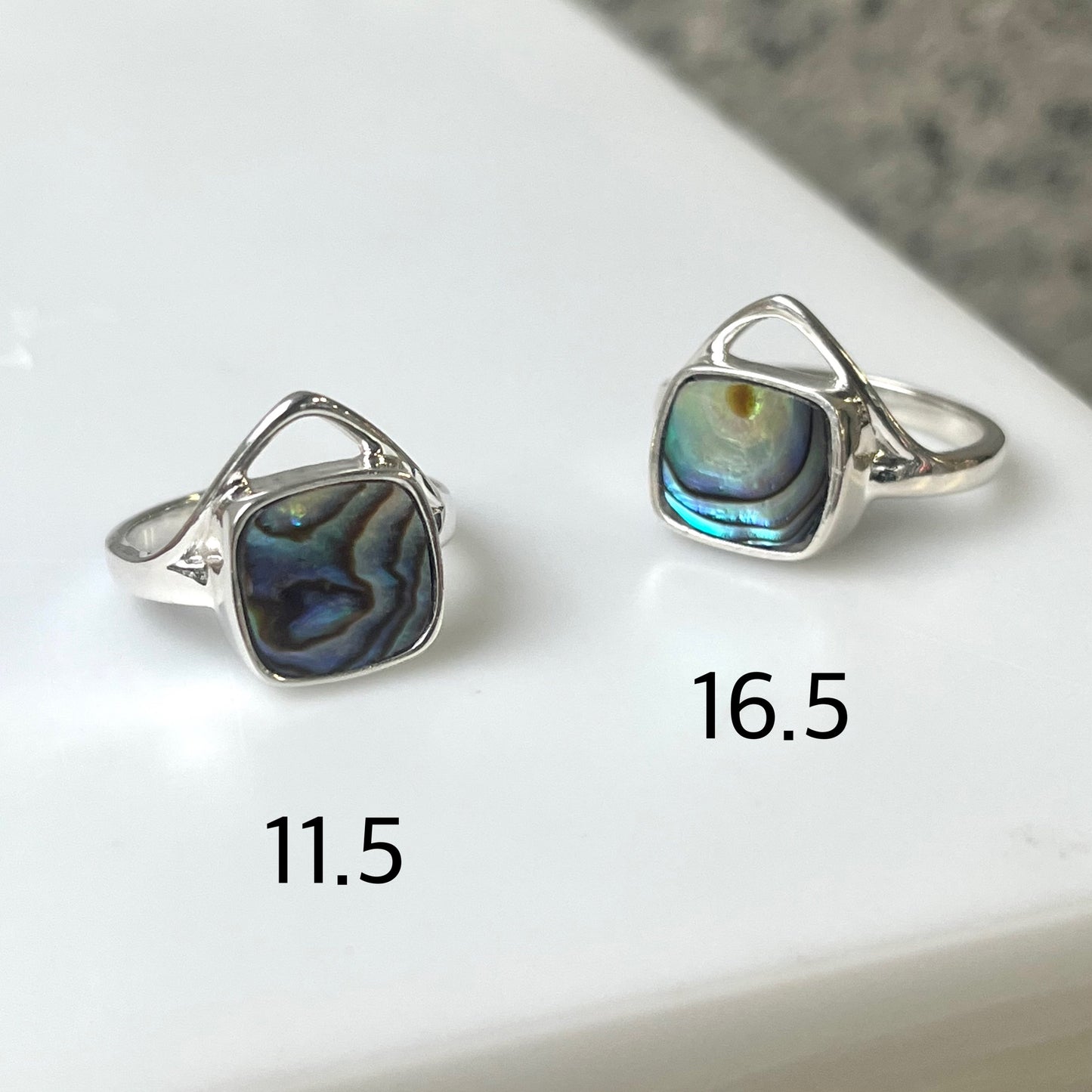 Abalone shell ring 3