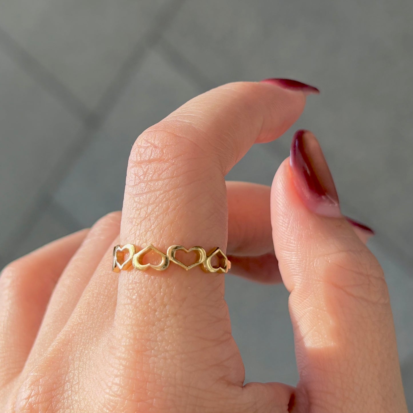 Brass Heart plain ring 2