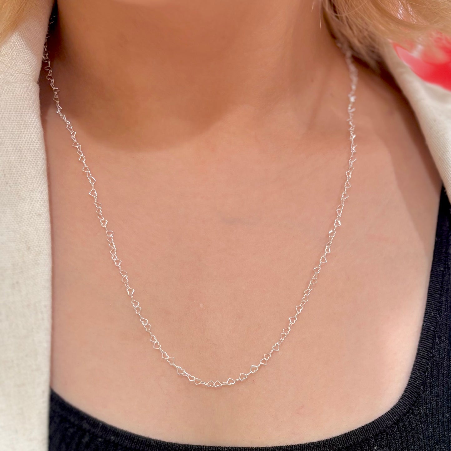 Italian chain necklace〈Heart〉1