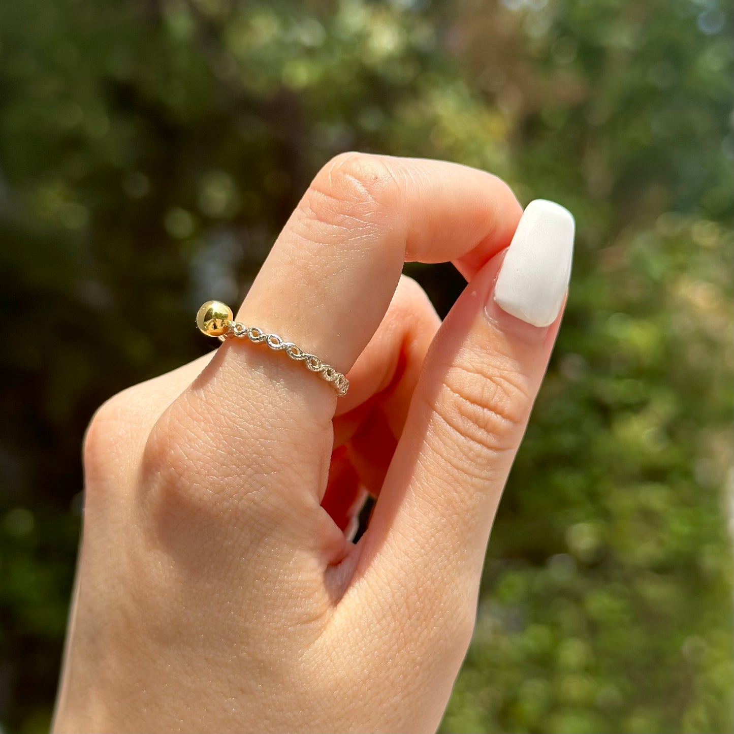 Silver925×Brass plain ring 4