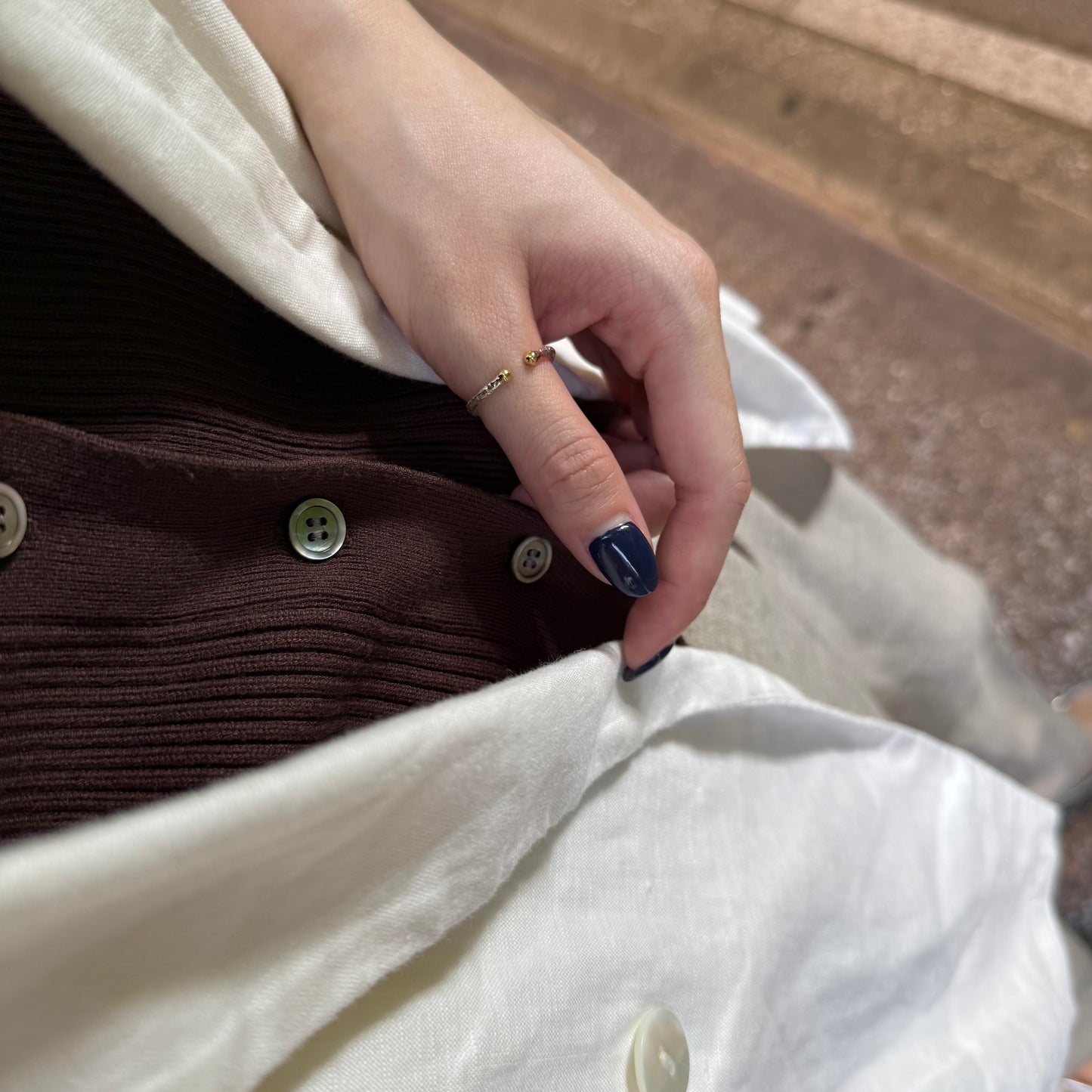 Silver925×Brass plain ring 25
