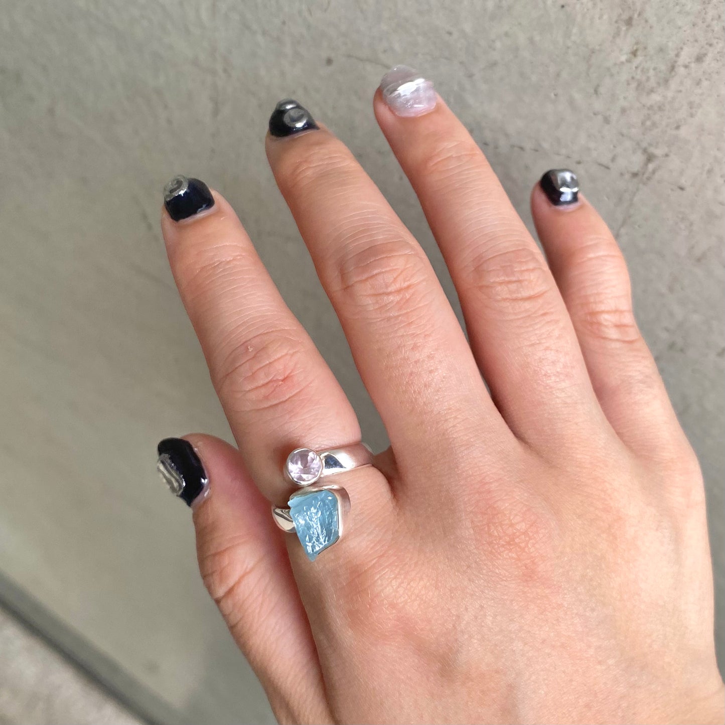 Silver925 2stone ring 15