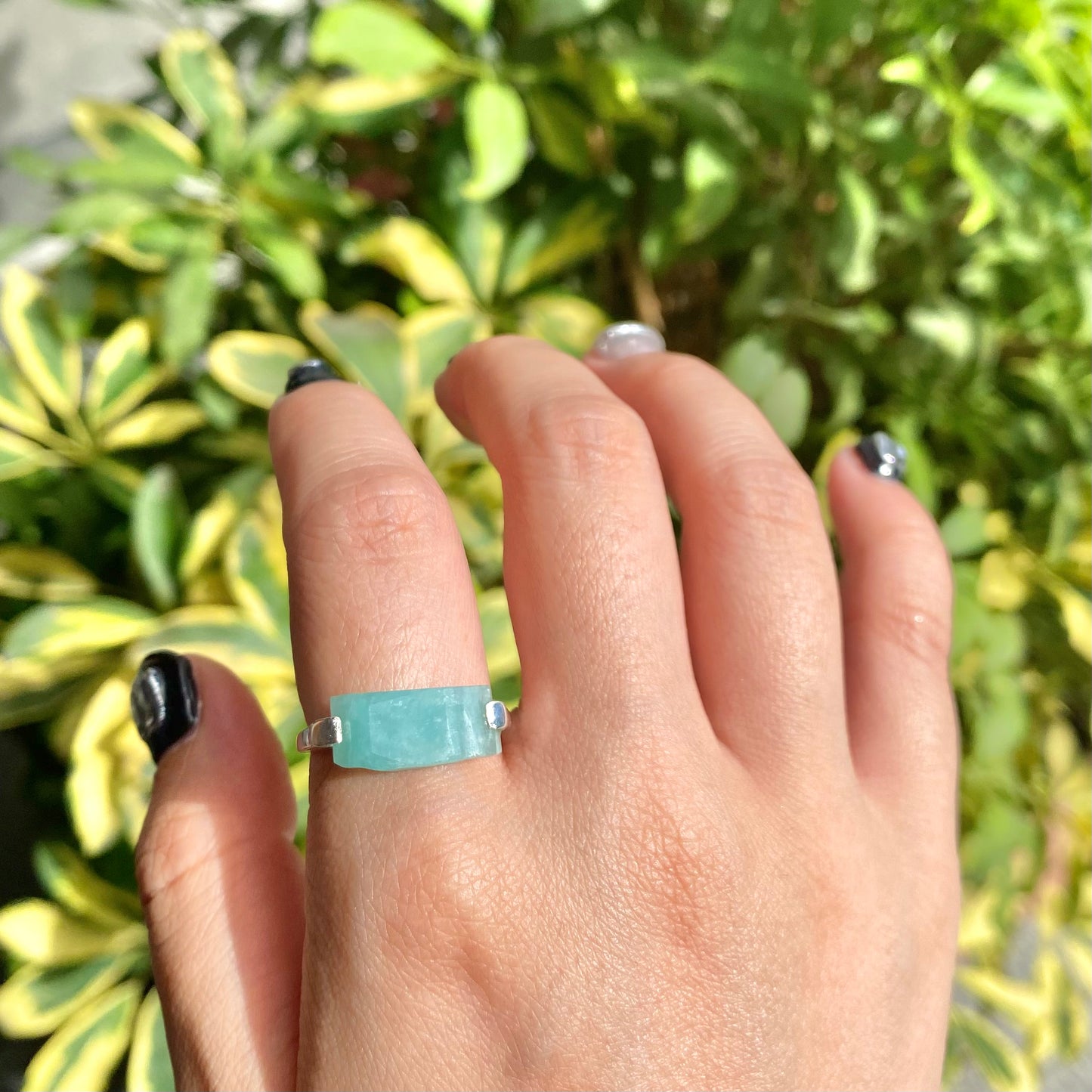 Silver925 roughcut ring 1