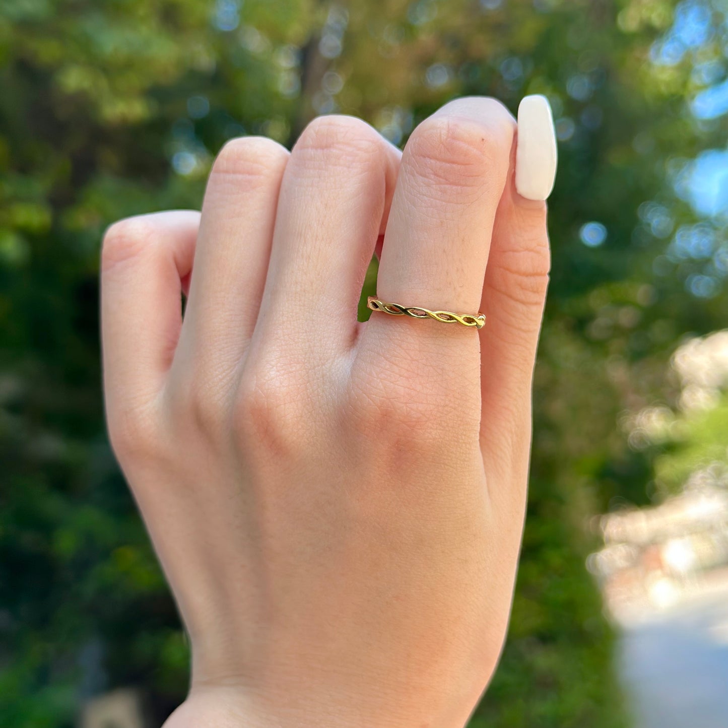 Brass half&half ring