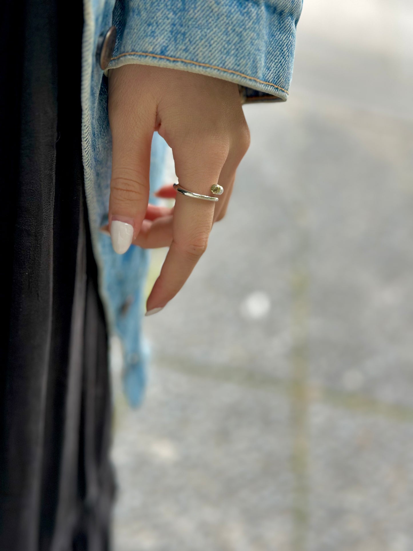 Silver925 × Brass design ring 1