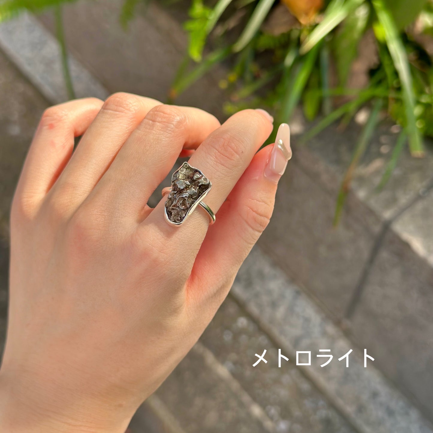 Silver925 rough cut ring