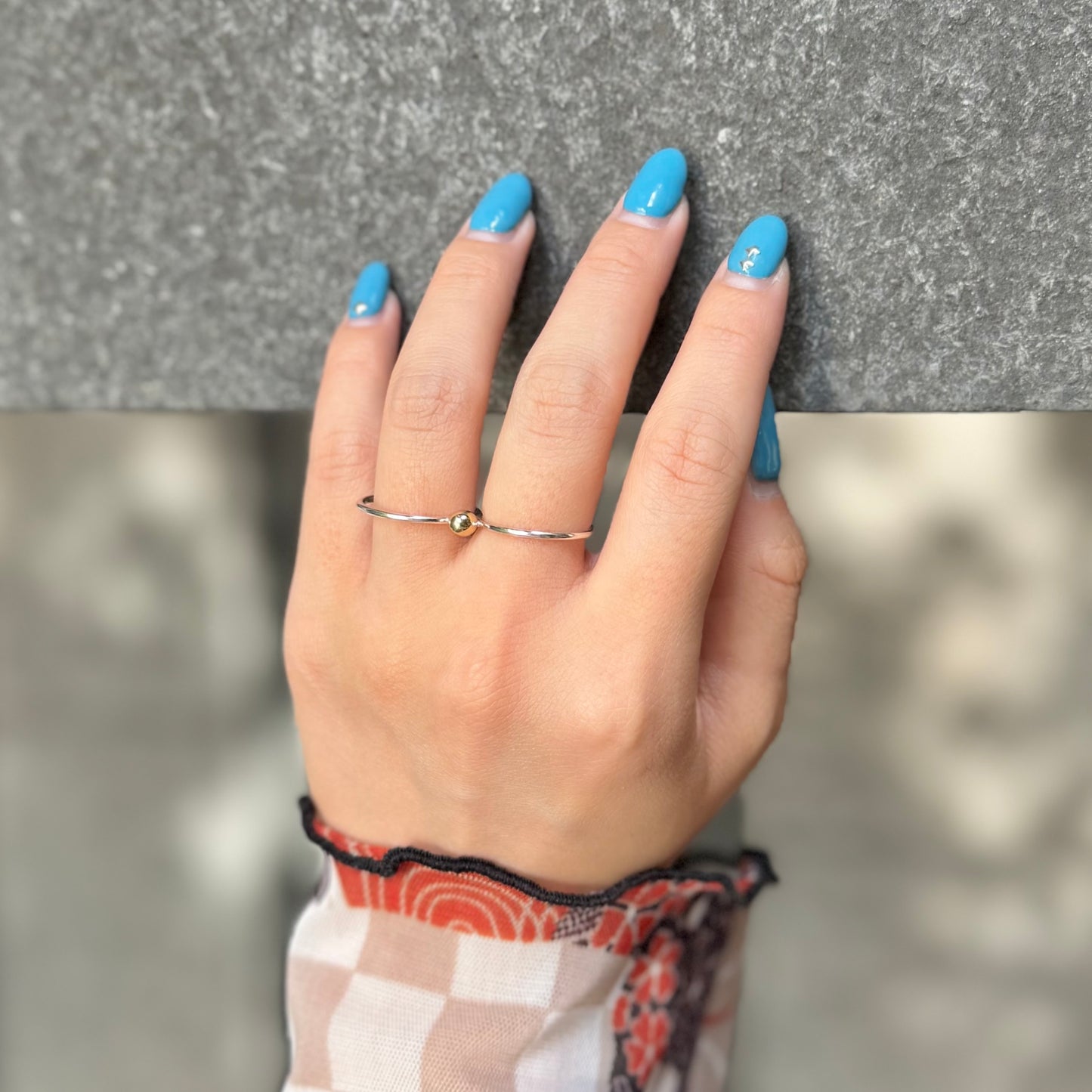 Silver925×Brass 2finger ring