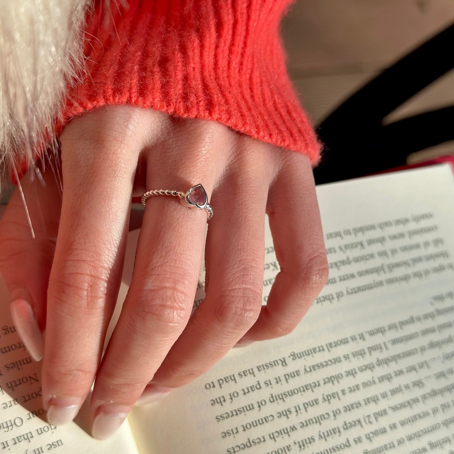 Silver925 Heart petit ring 2