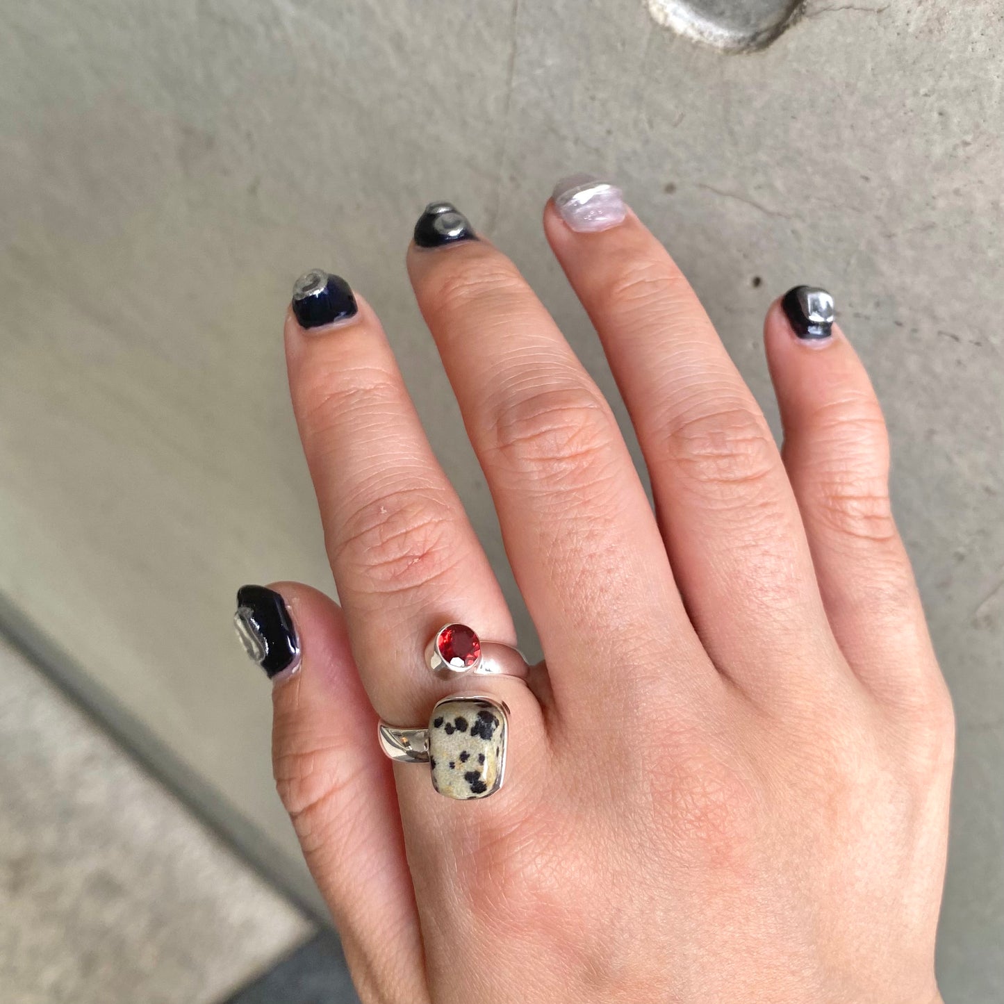 Silver925 2stone ring 15
