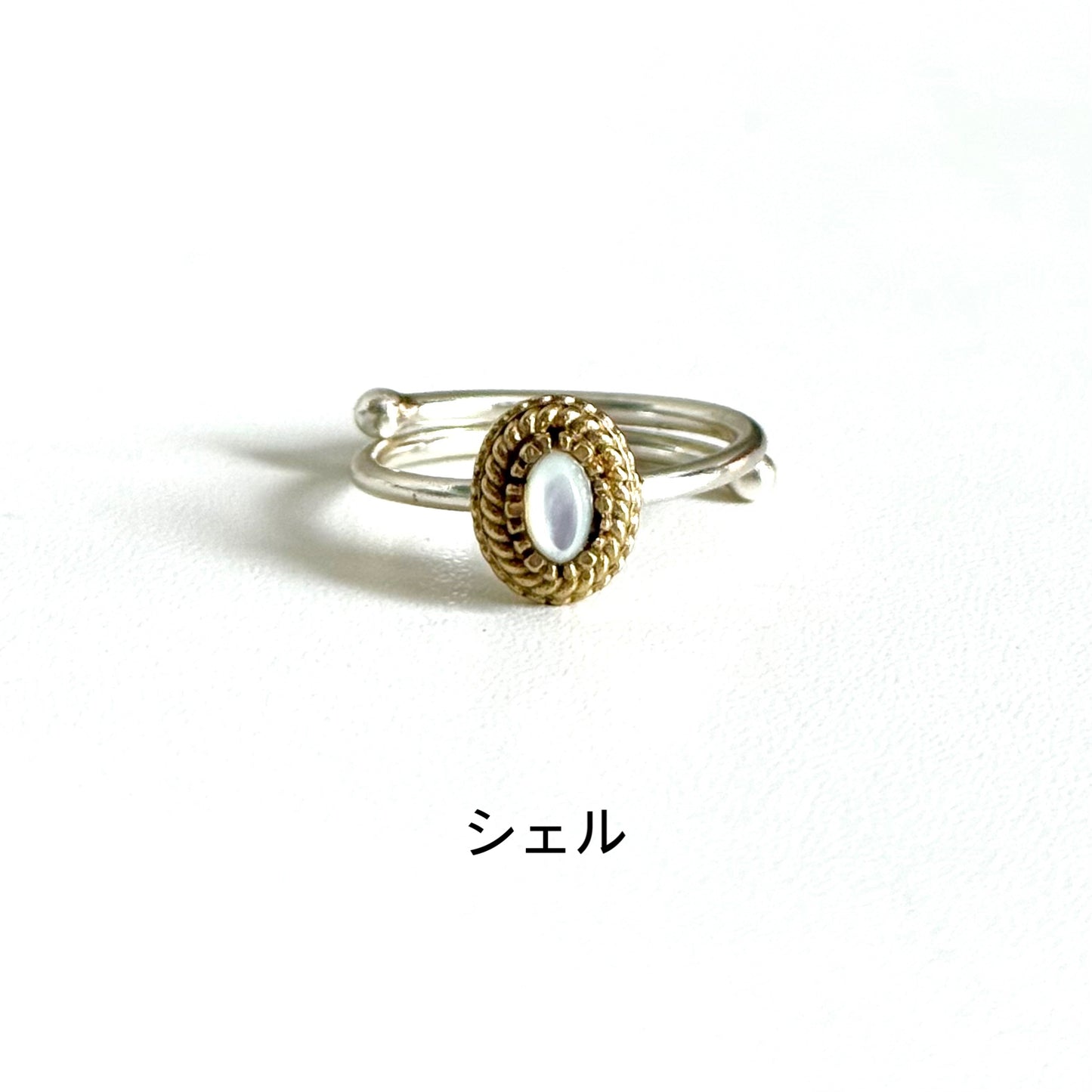 Silver925×Brass petit ring 3