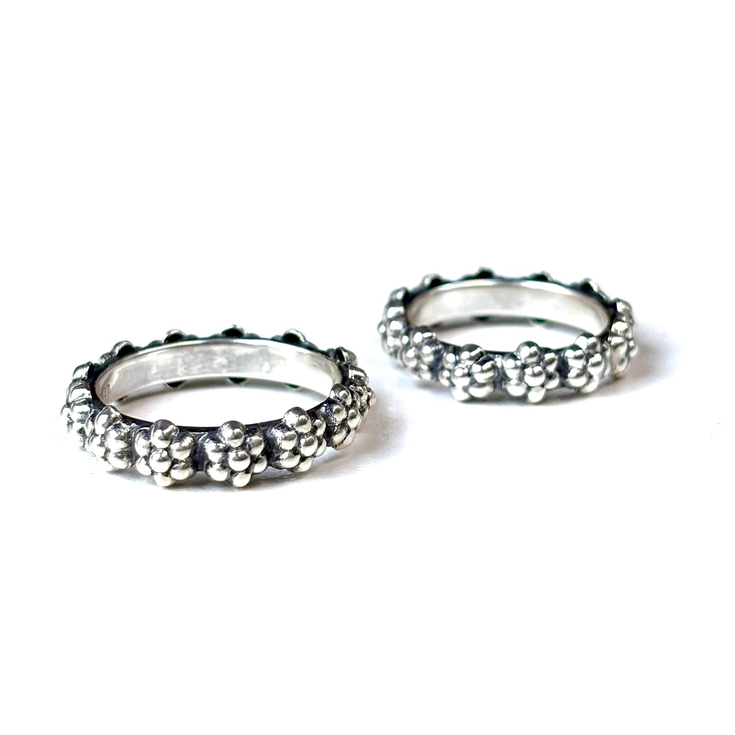 Flower plain ring 25