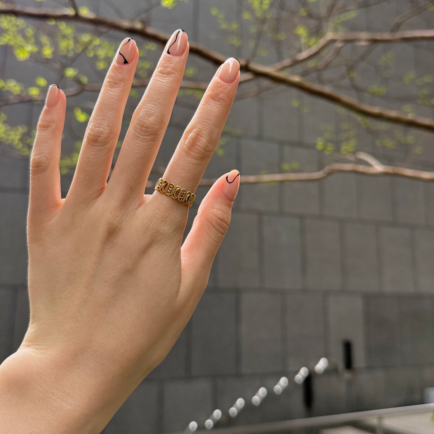 Brass Moon plain ring 1