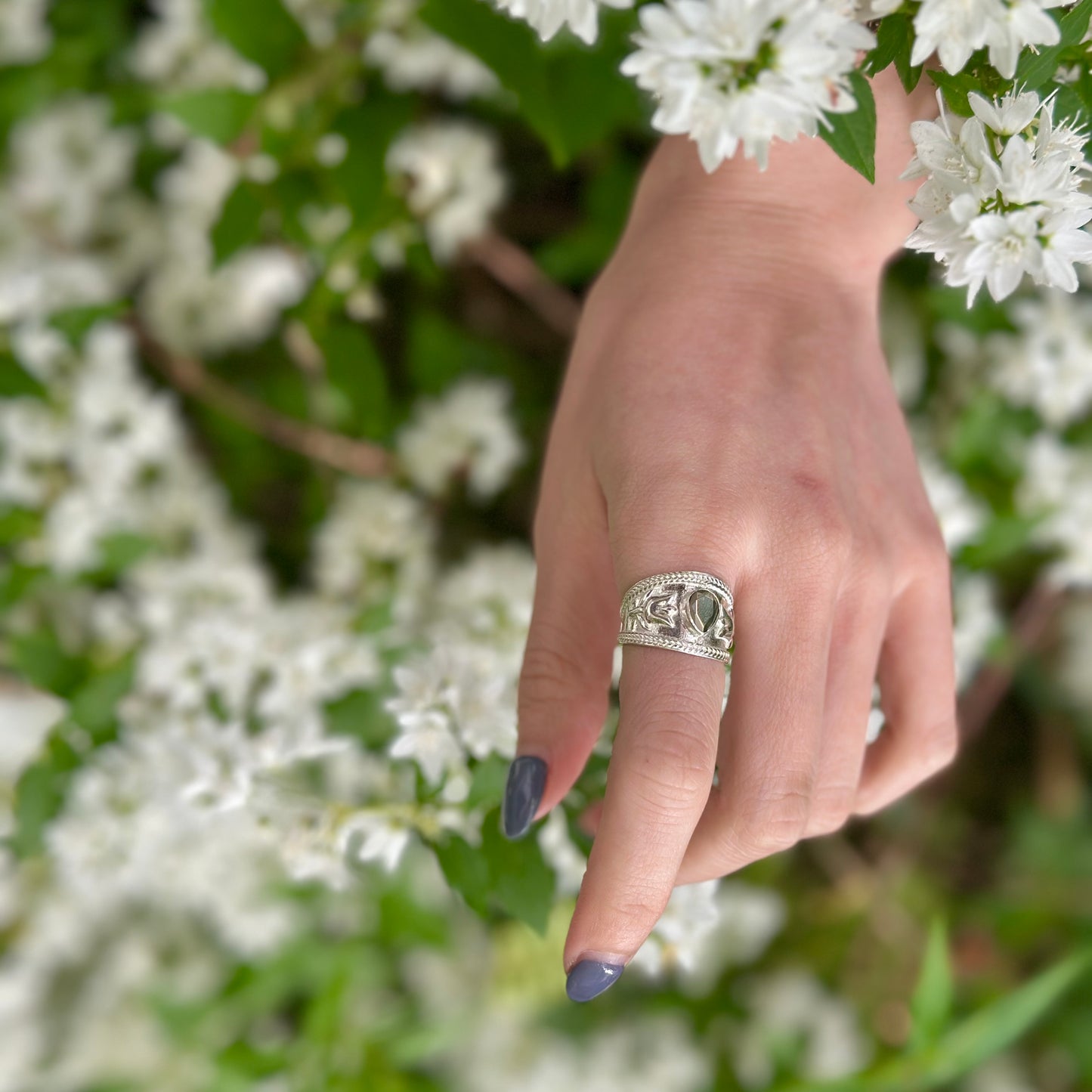 Flower design ring 11