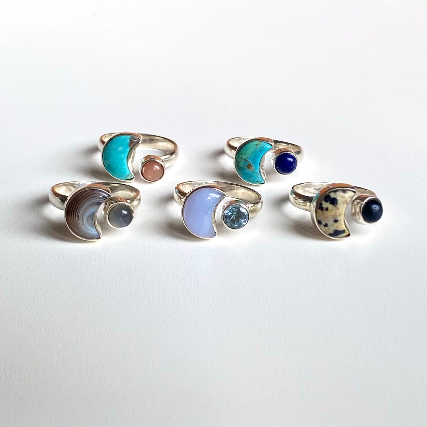 Moon design ring