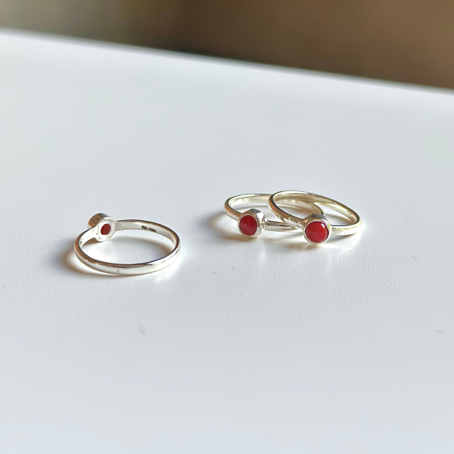 Italy red coral ring 2