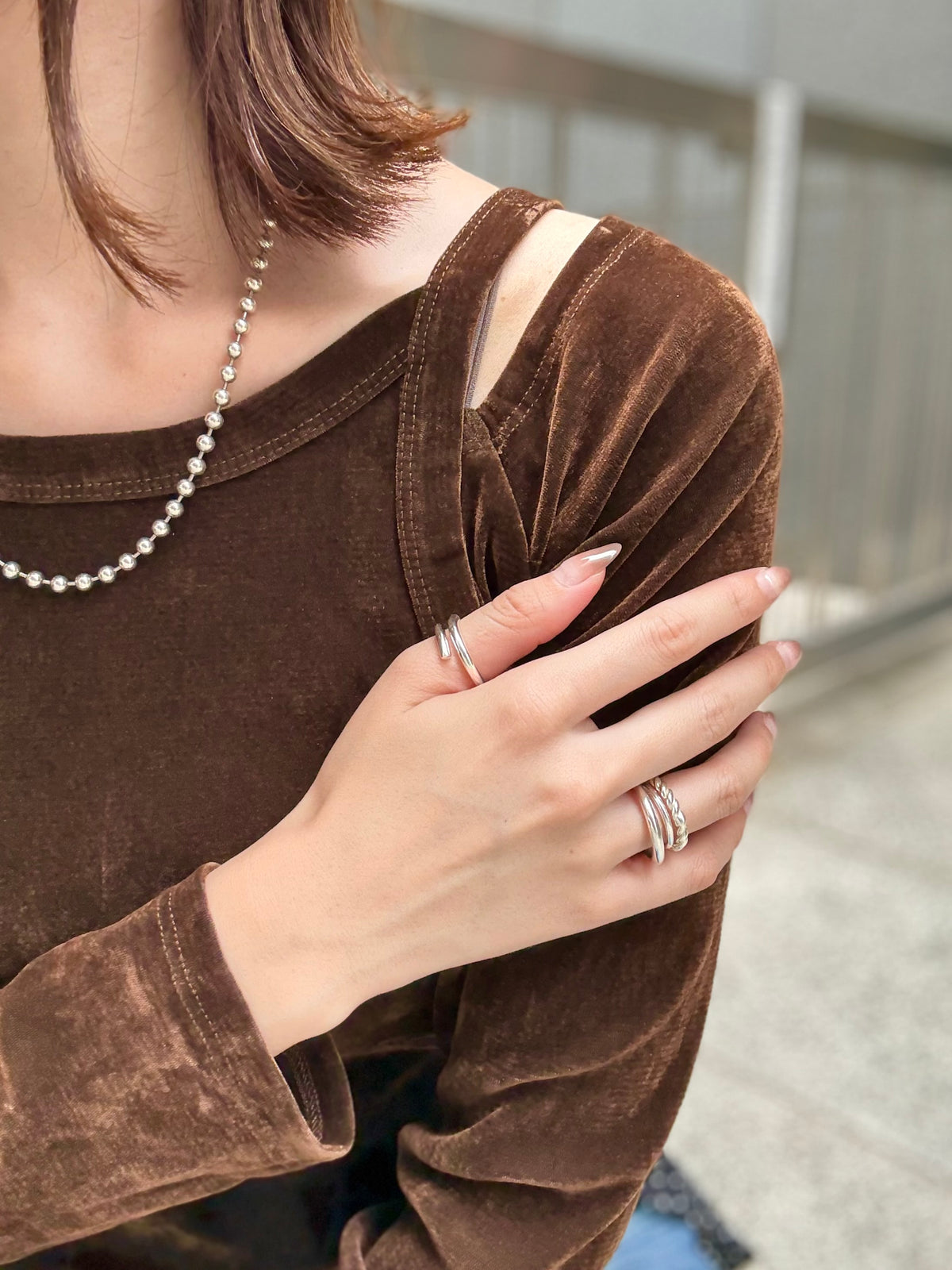 Silver925 plain ring 57