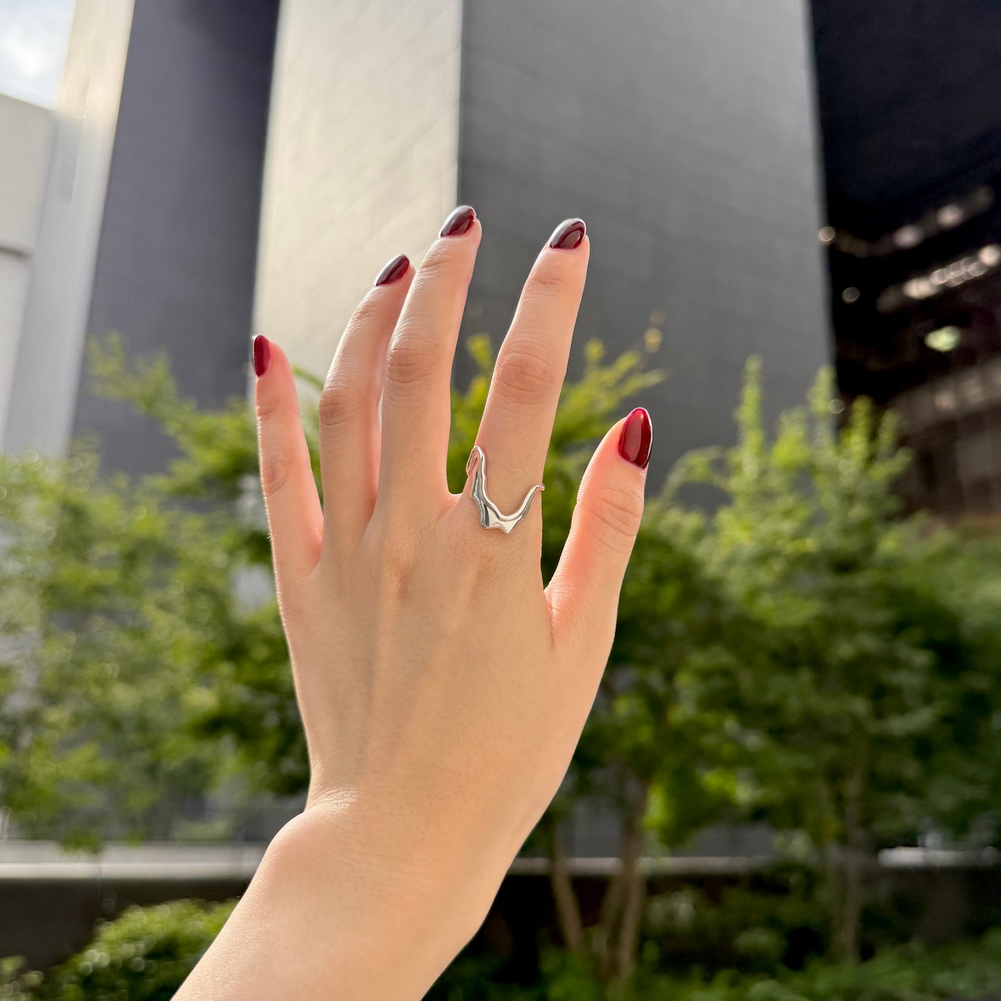 Silver925 plain ring 44