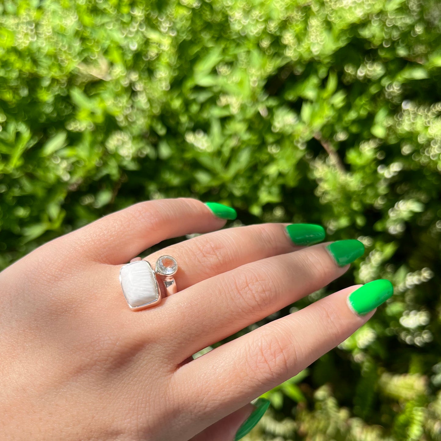 Silver925 2stone ring 7