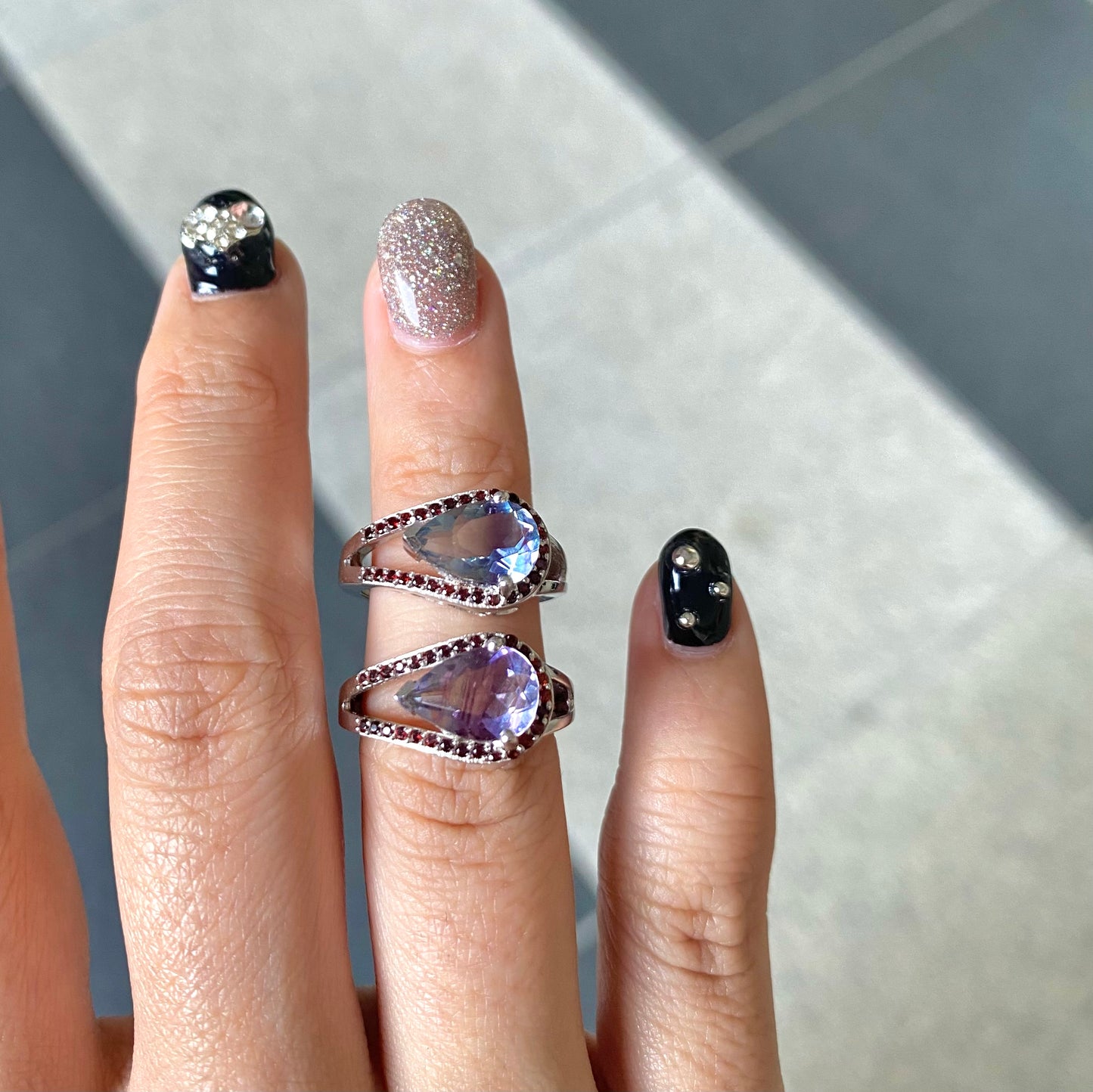 【Biju mam poco】Fluorite design ring