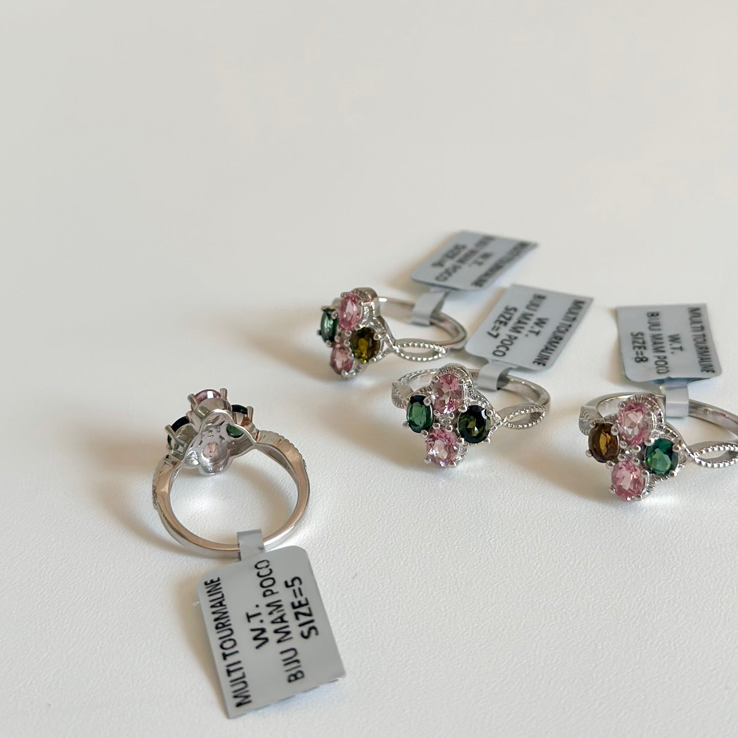 【poco】Multi tourmaline ring