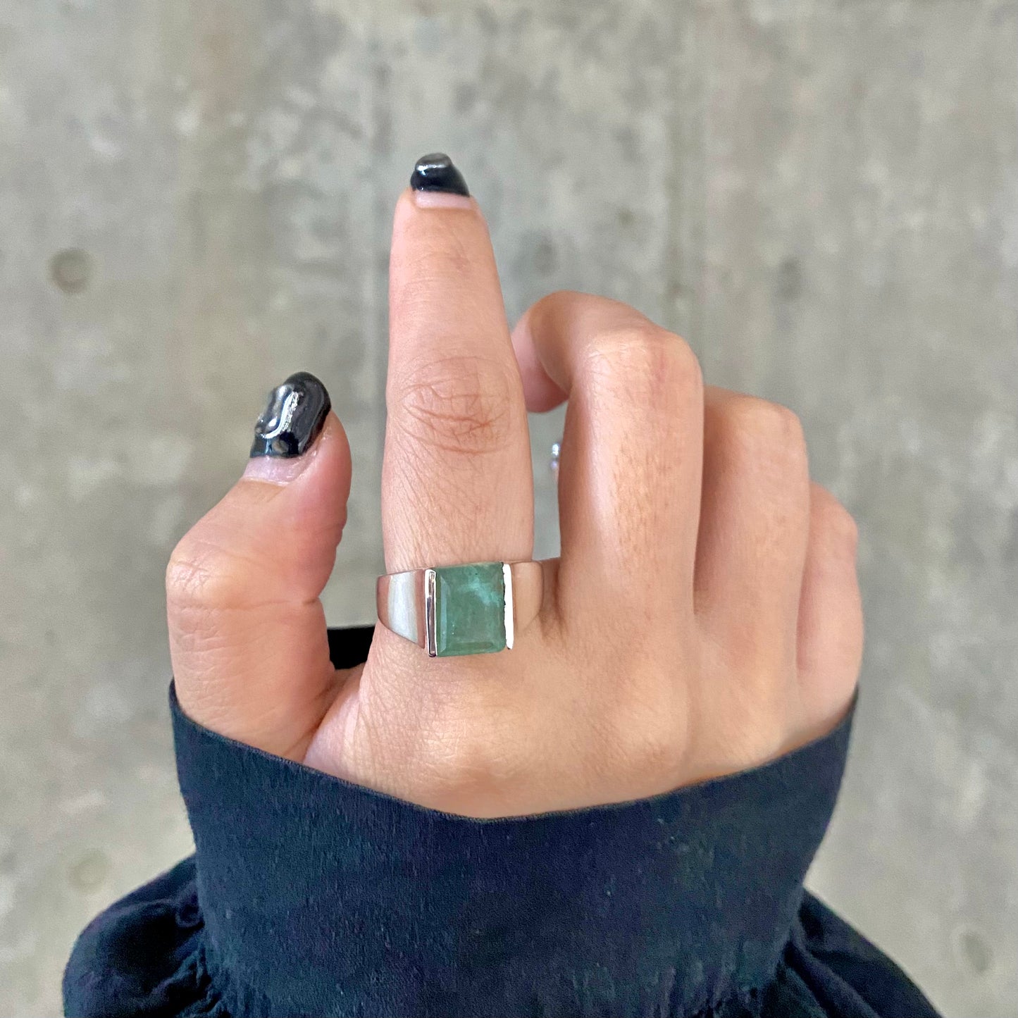 Silver925 square ring 7