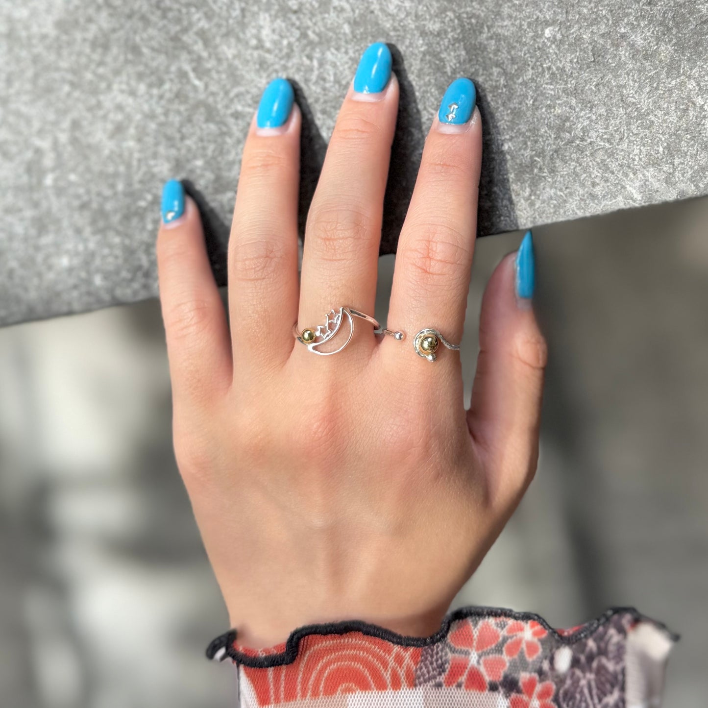 Star&Moon plain ring