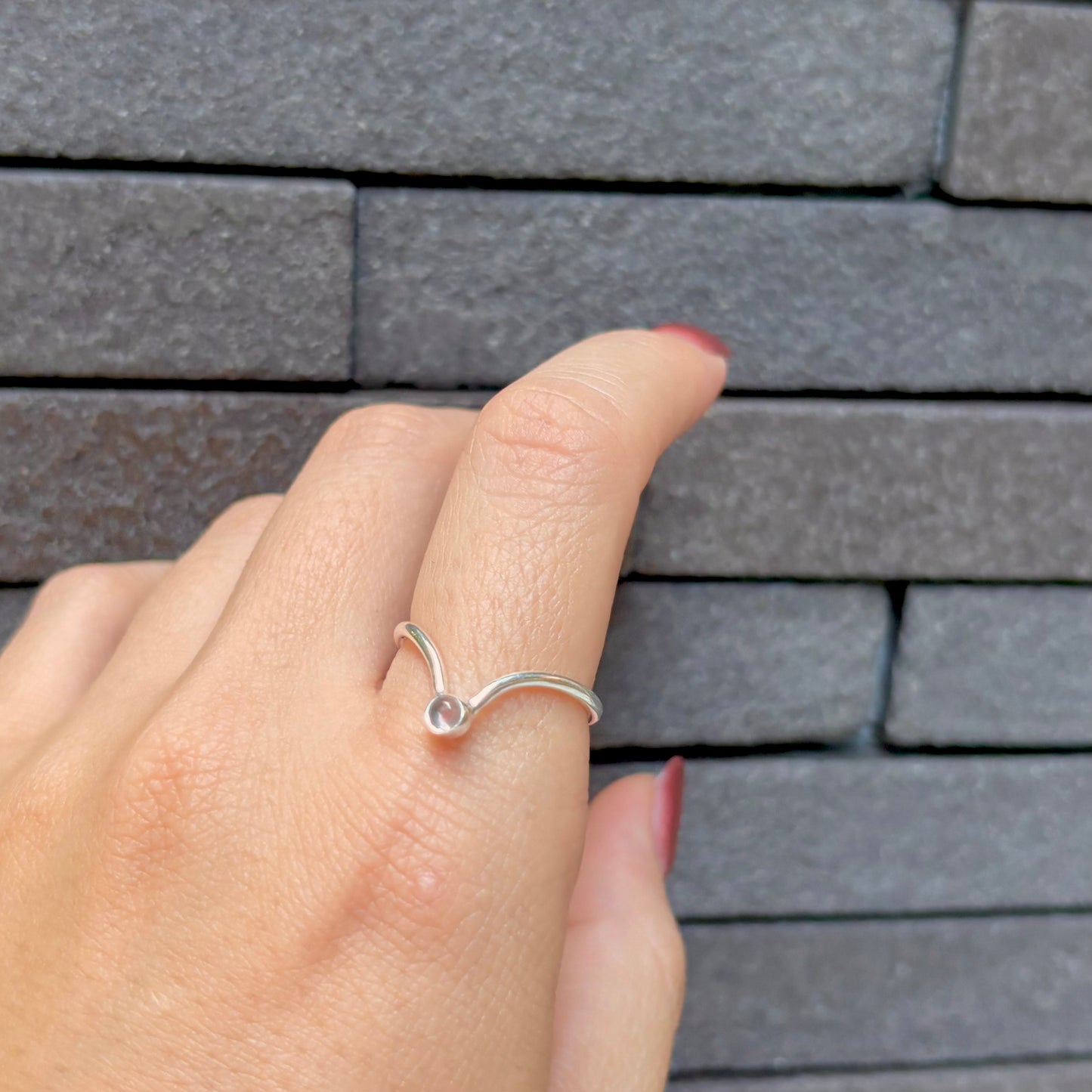 Silver925 V design ring 2