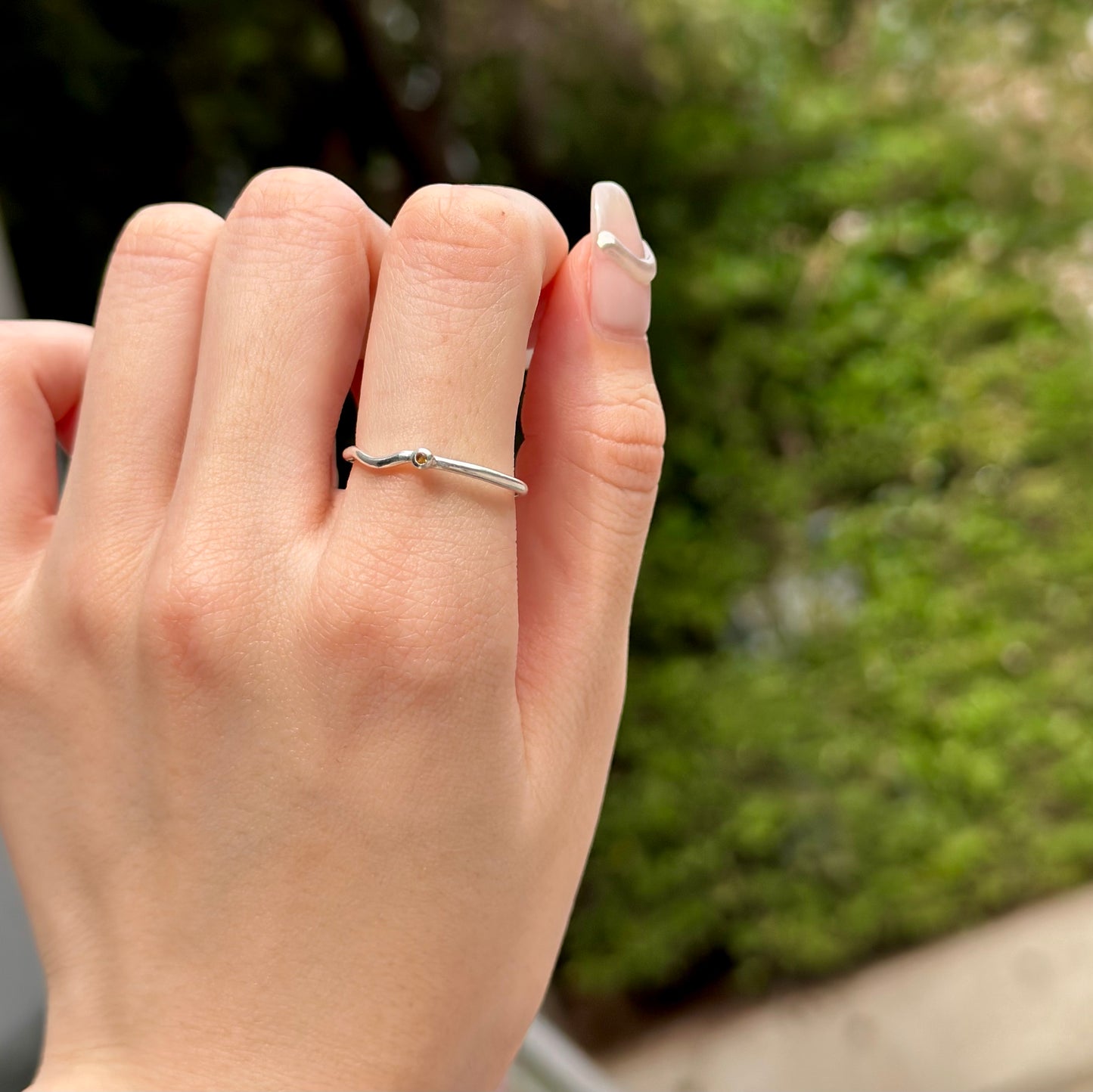 Petit stone wave ring 2