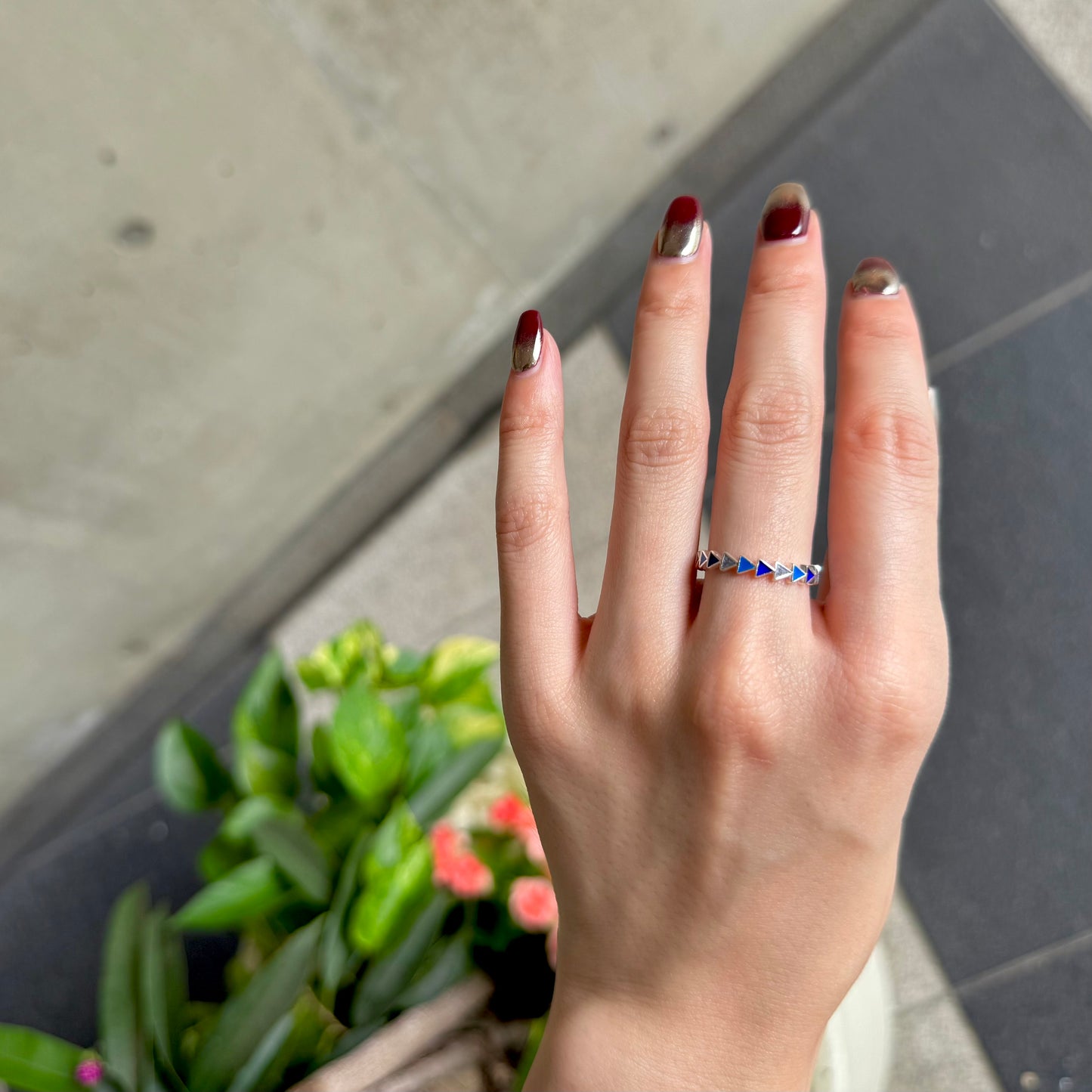 【オンライン先行】Triangle enamel ring 2