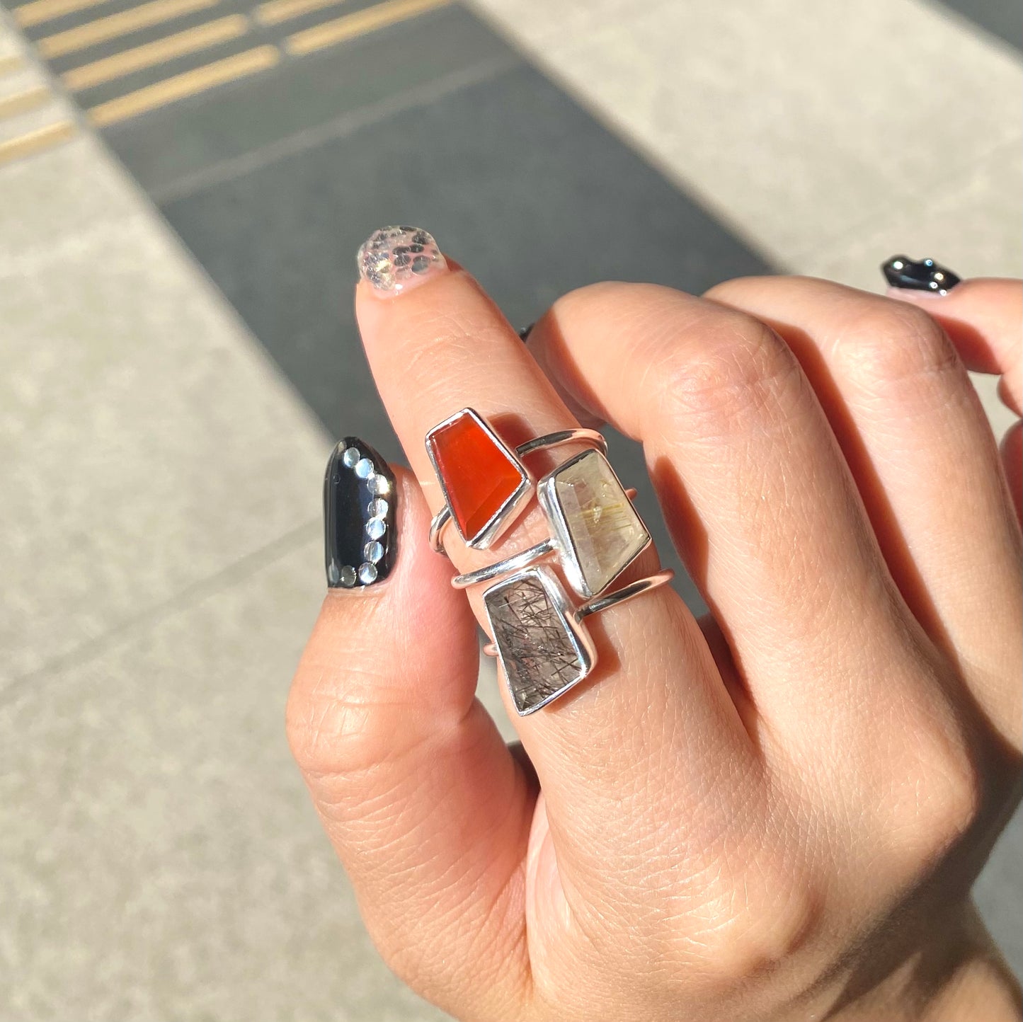 Silver925 1stone ring 7