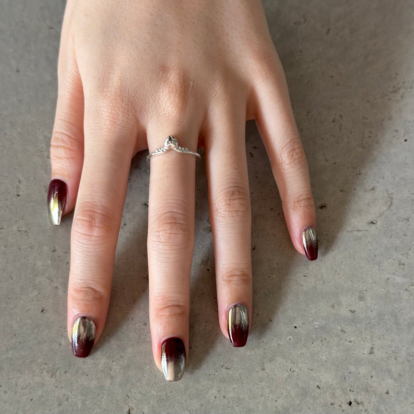 Heart plain ring 24