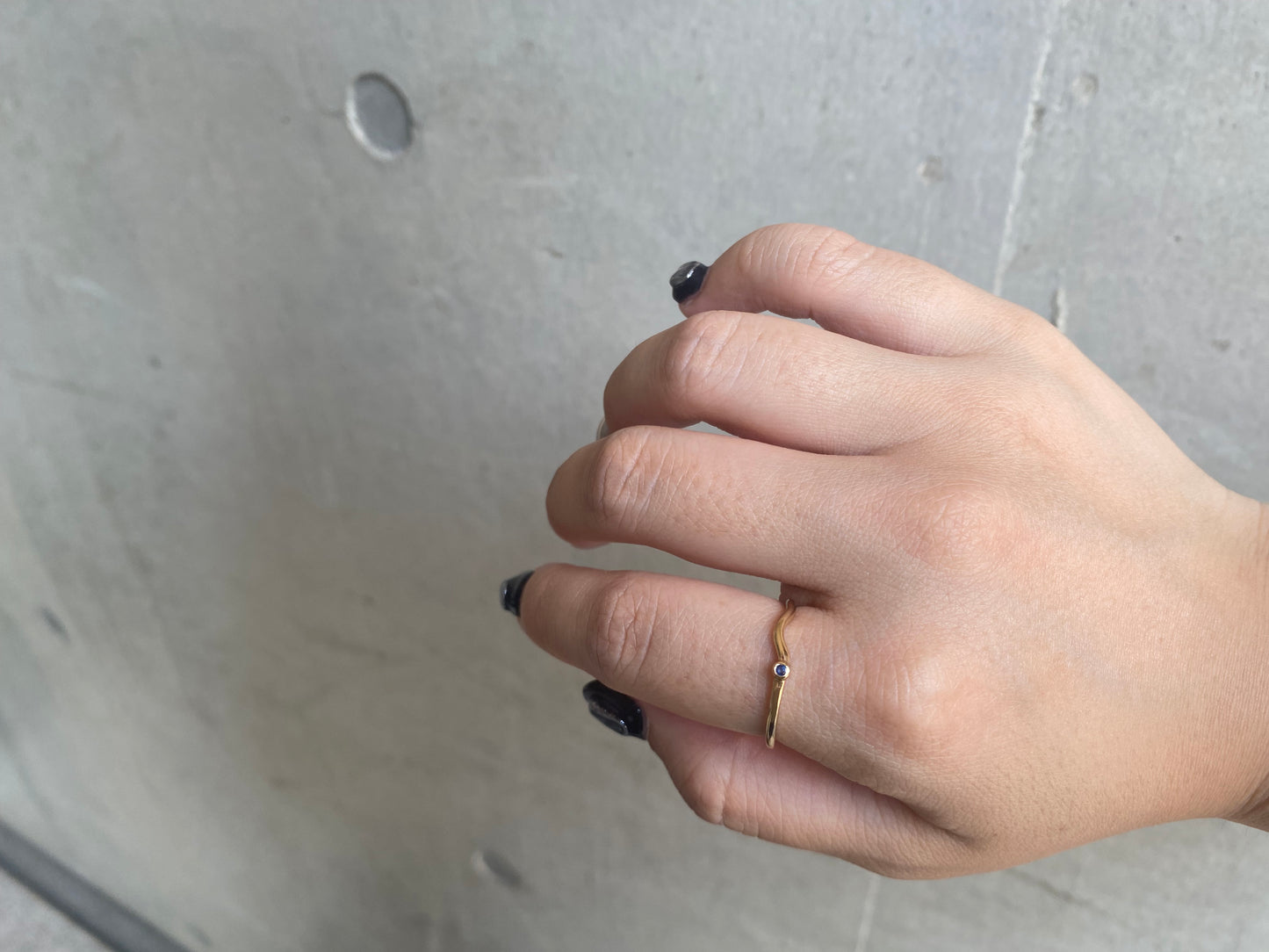 Brass petit wave ring 1