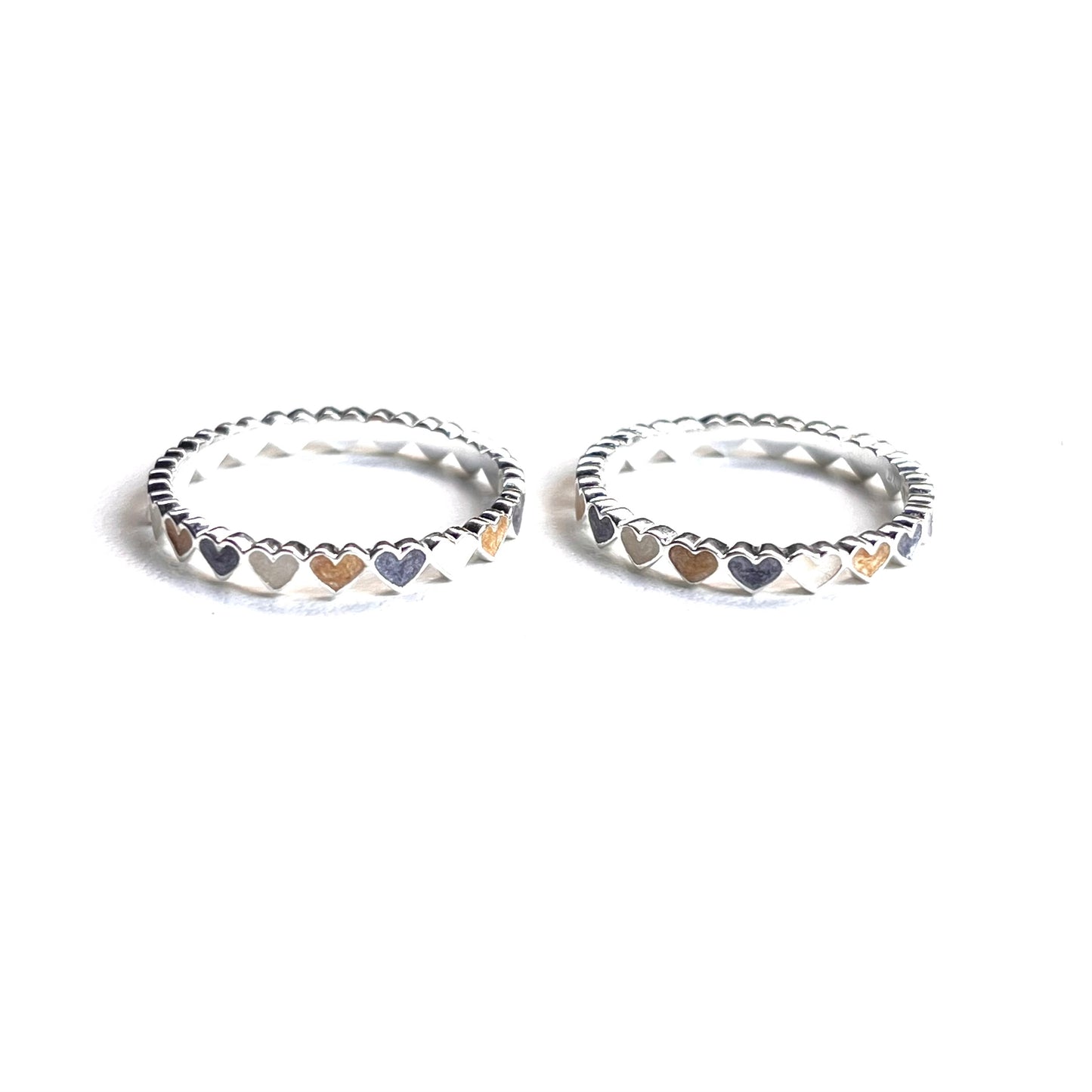 Heart enamel ring 5