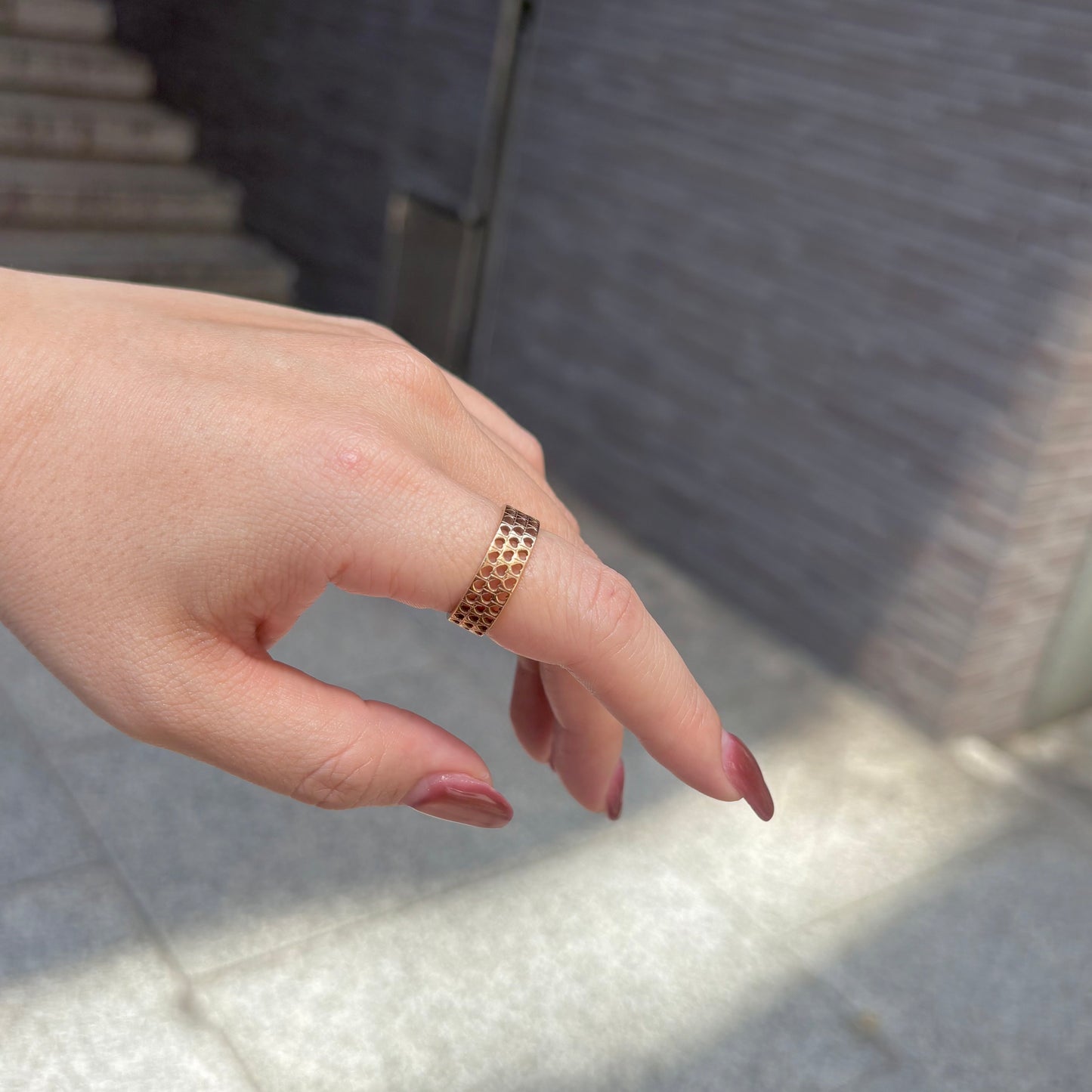 Brass Heart plain ring 6