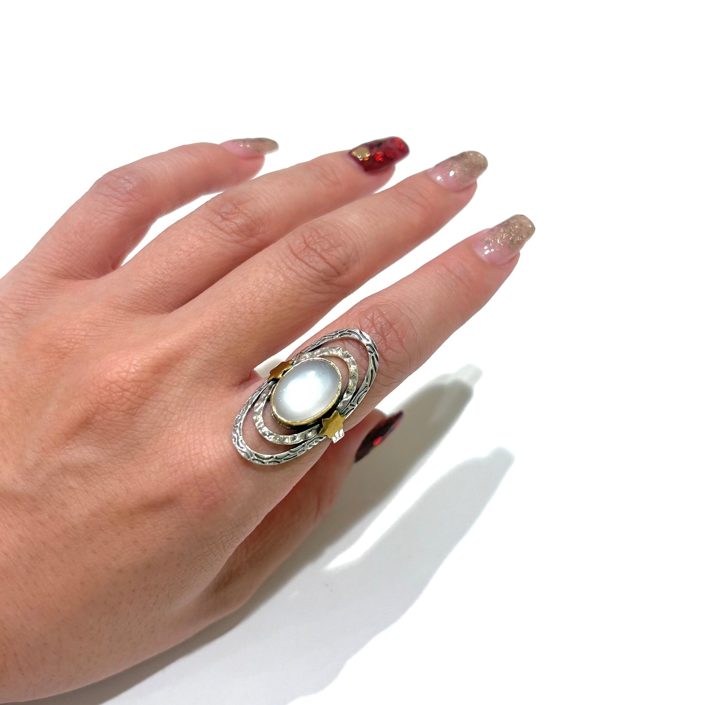 Silver925×Brass star design ring