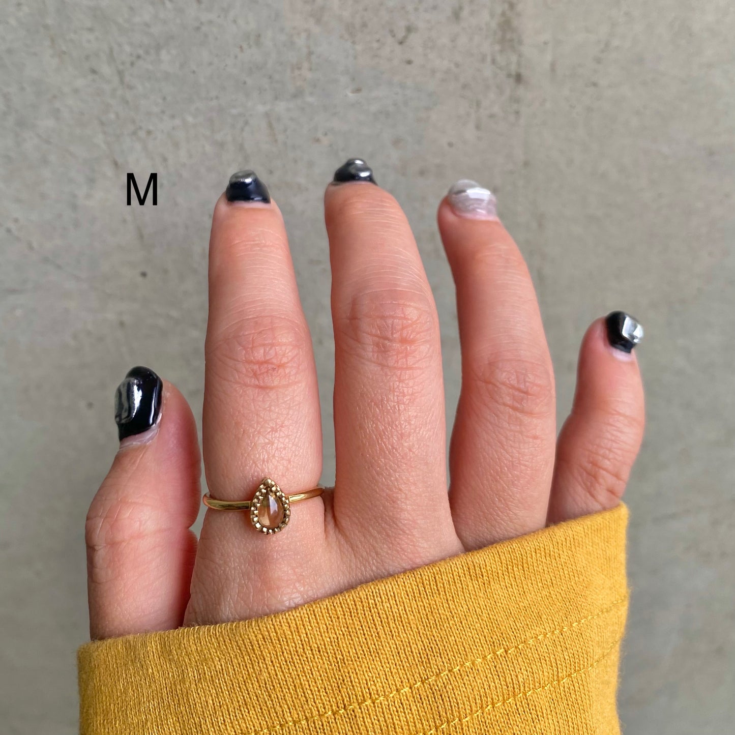 Brass petit ring〈yellow〉