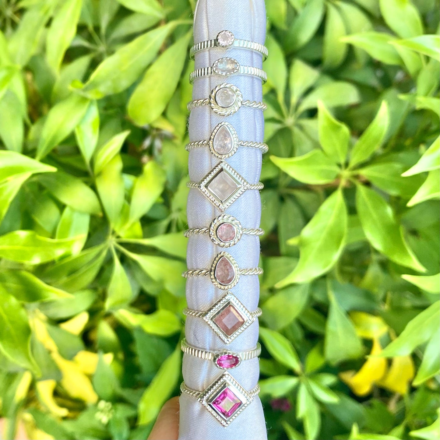 Silver925 petit ring〈pink〉