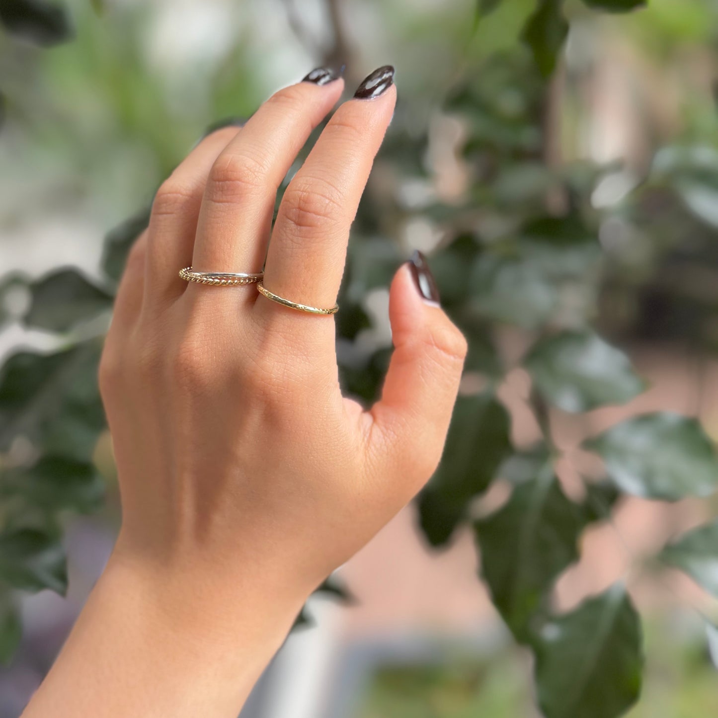 Silver925×brass stacking ring