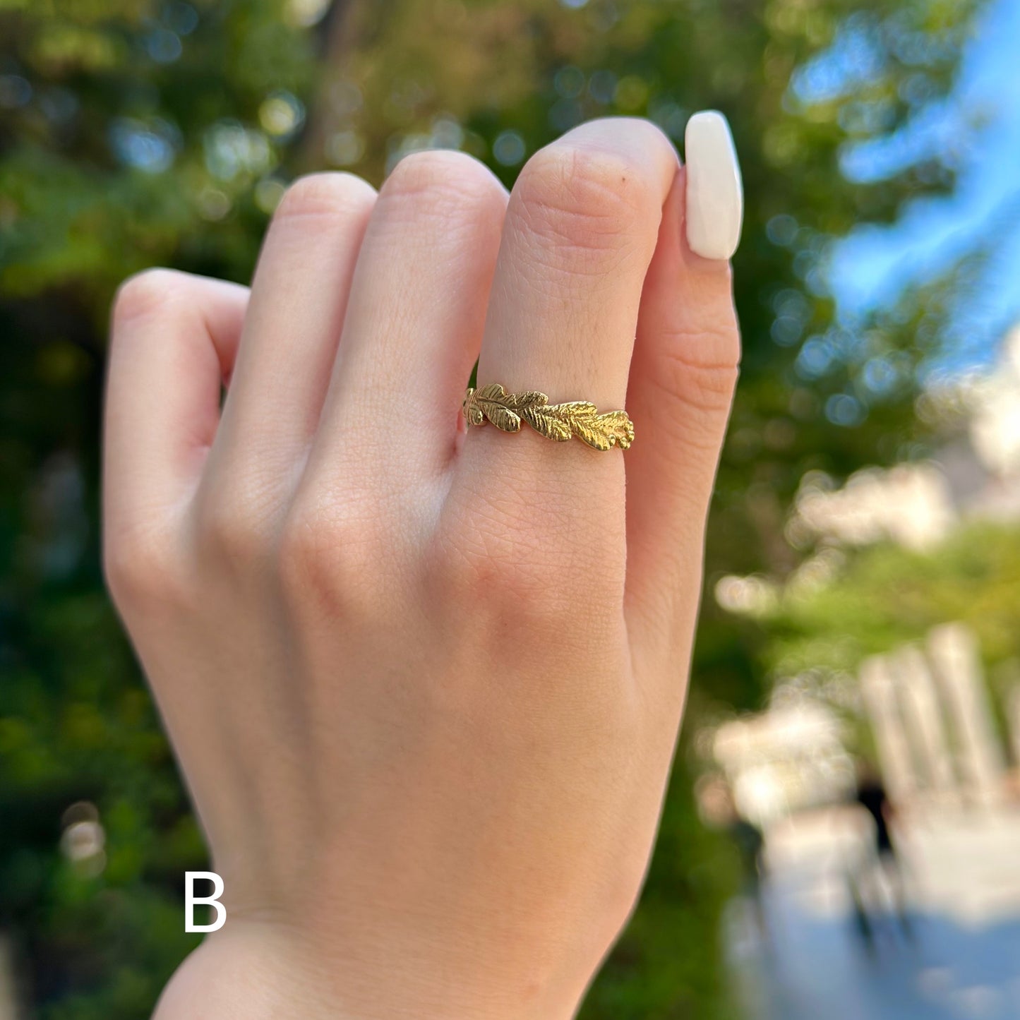 Brass half&half ring
