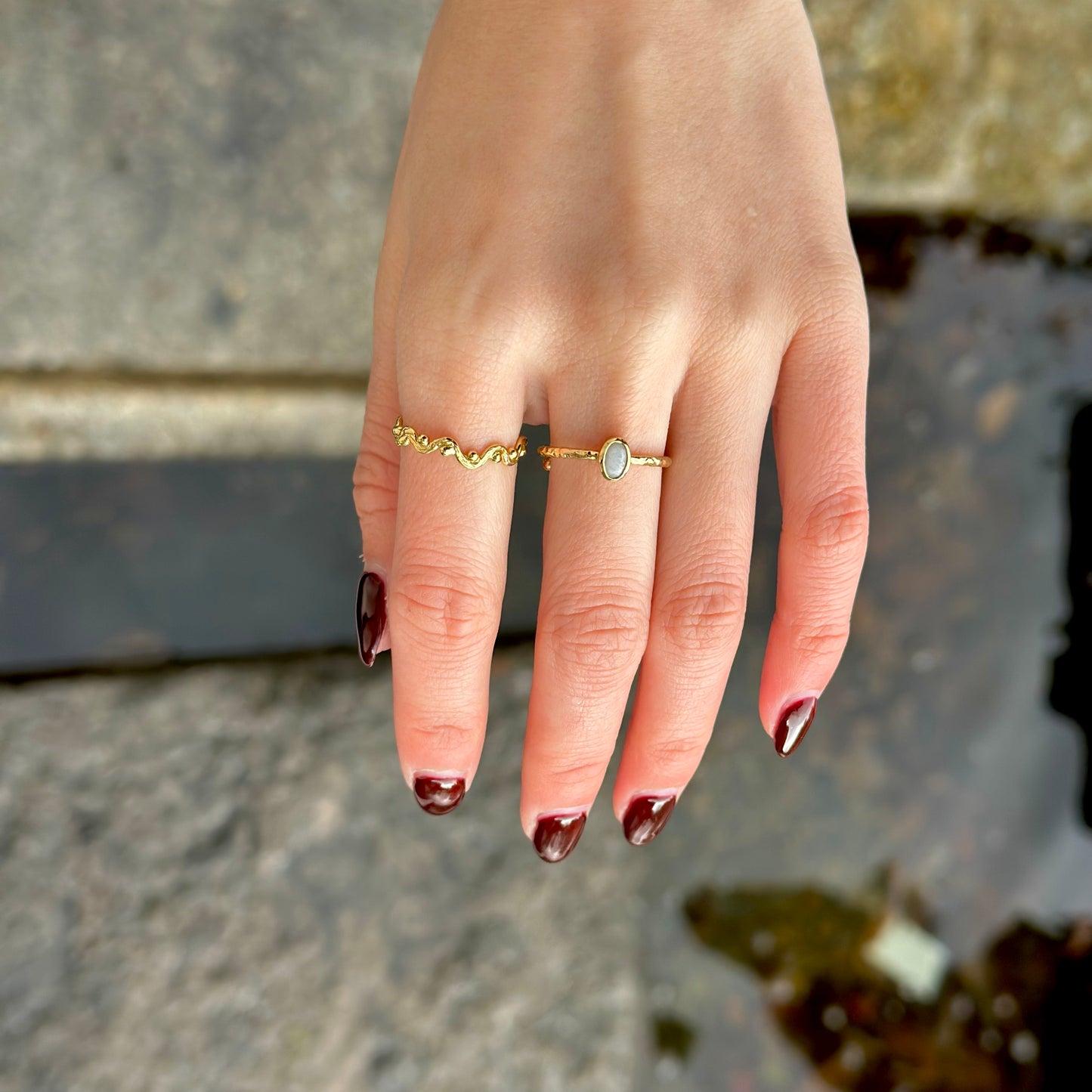 Brass petit ring 54