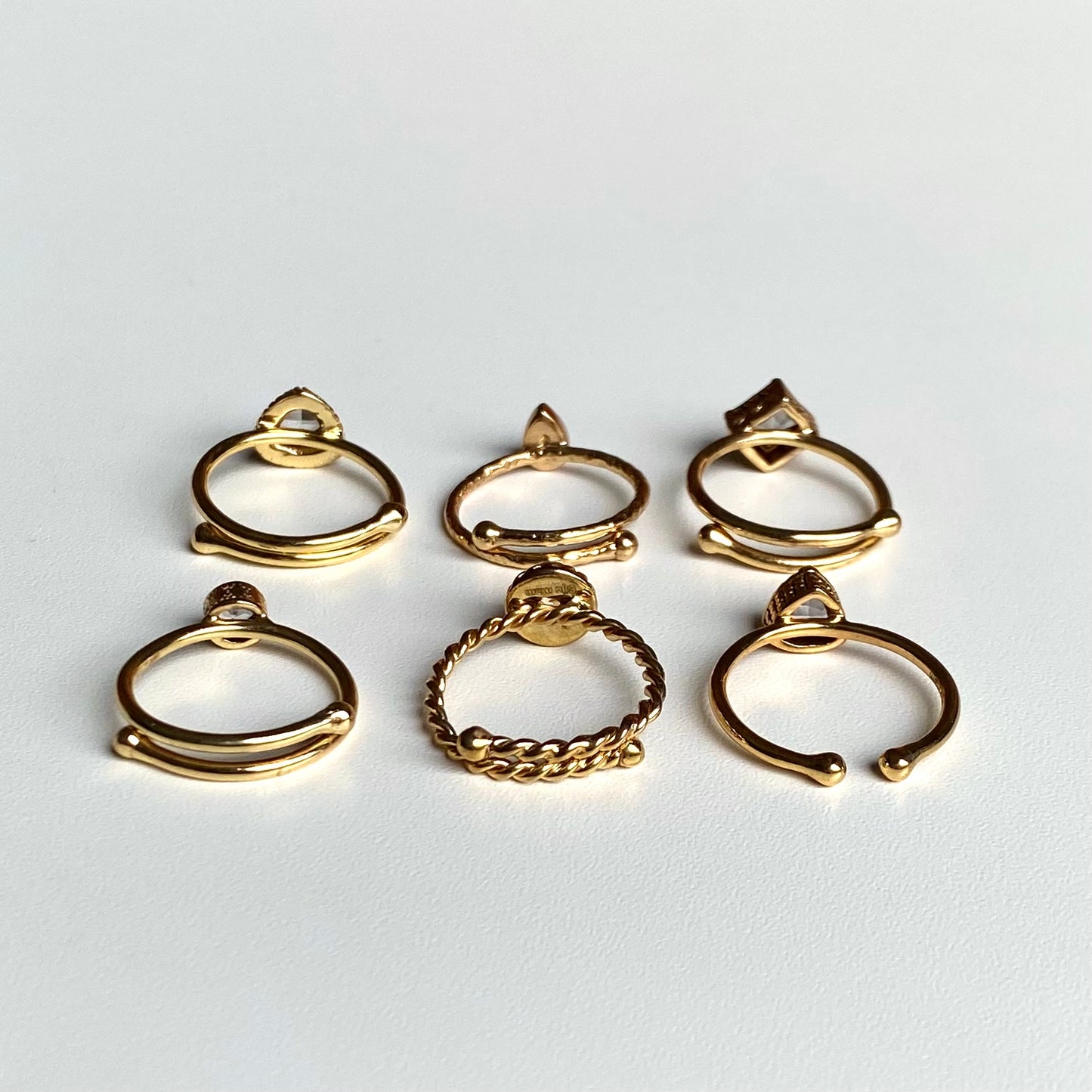 Brass petit ring〈clear〉